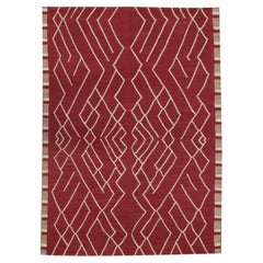 Tapis Kilim moderne géométrique fait à la main de style scandinave Tapis Kilim