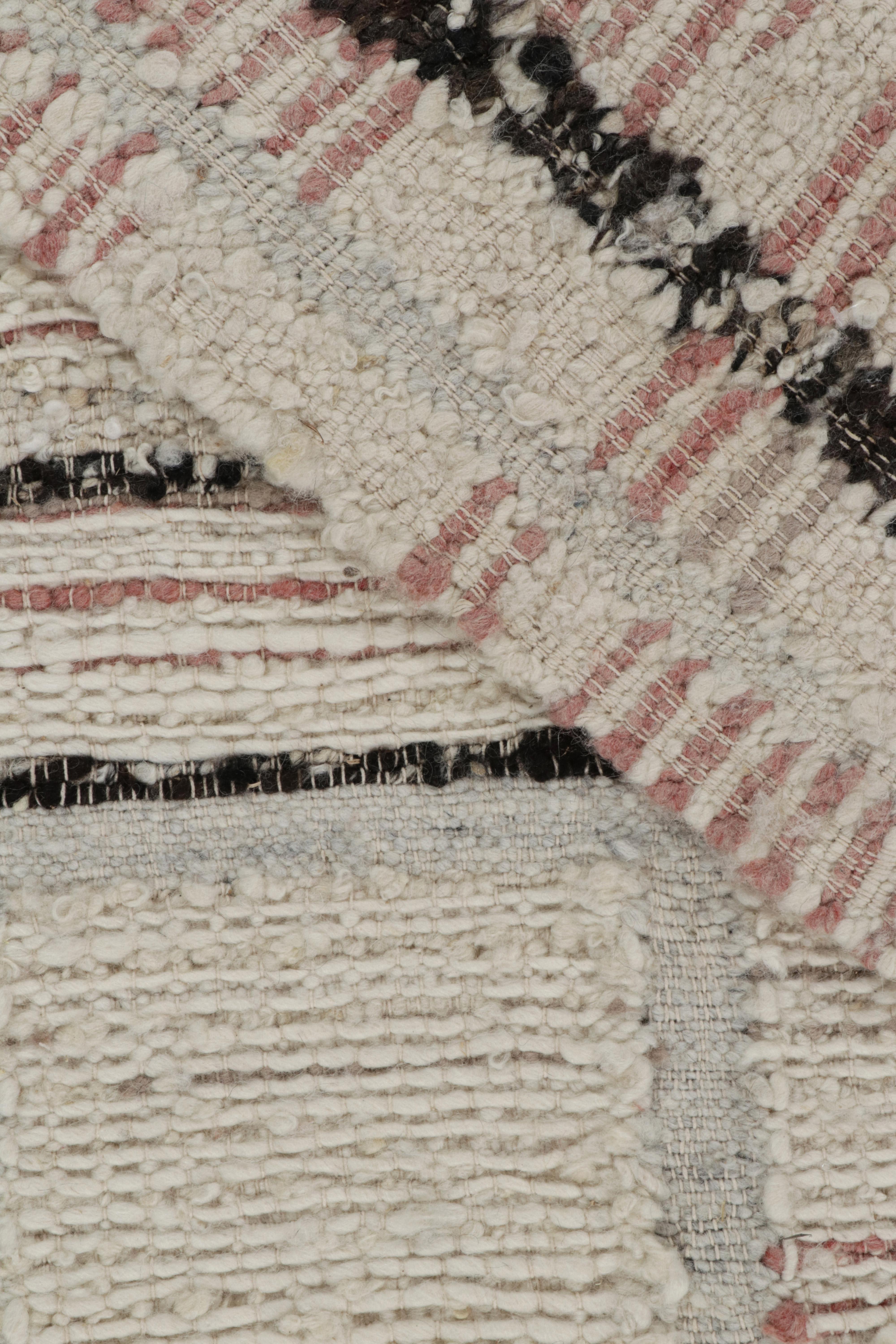 Moderner Kelim-Teppich und Kelim-Teppich in Weiß, Schwarz und Blau mit Deko-Muster (21. Jahrhundert und zeitgenössisch) im Angebot