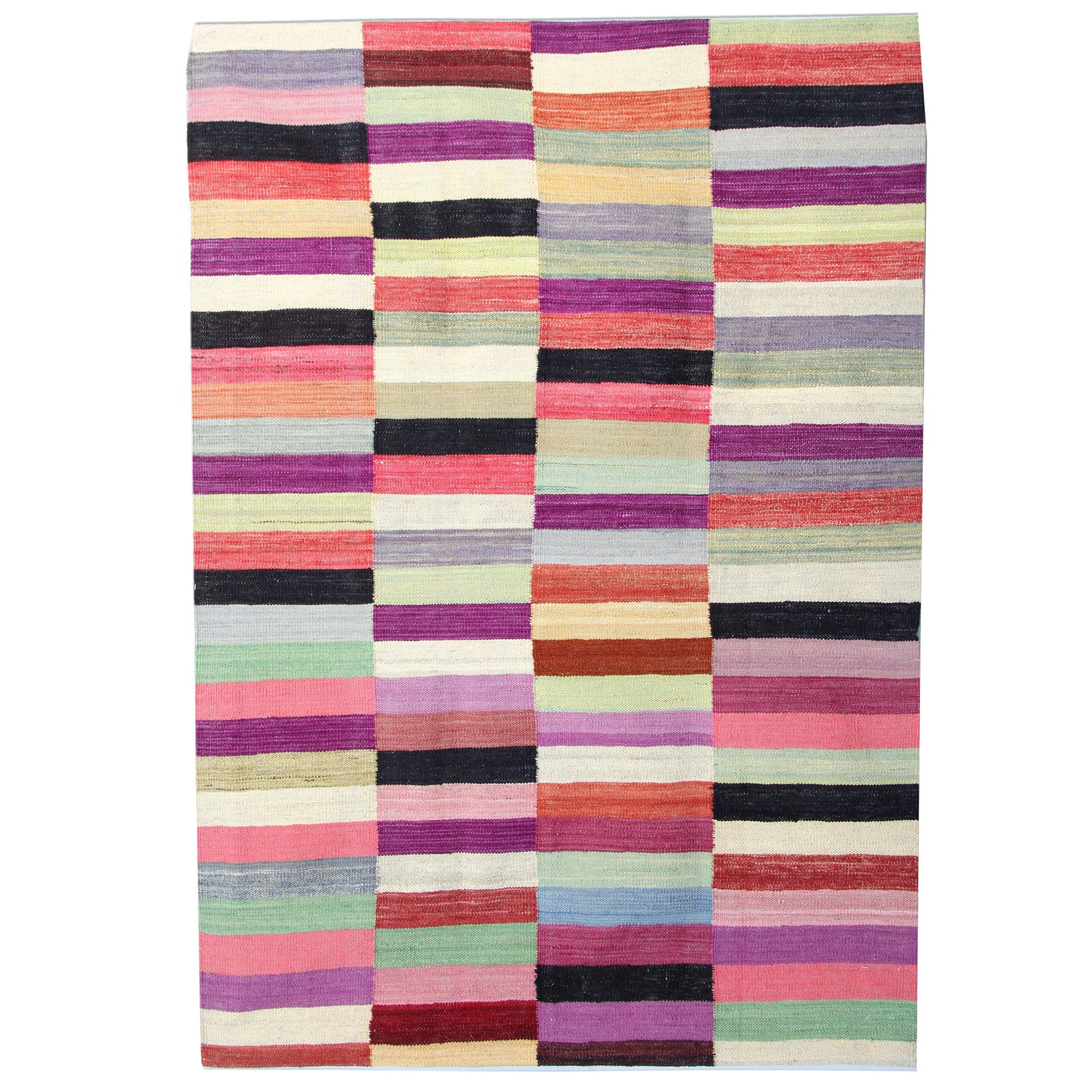 Modern Kilim Rugs, Handmade Striped Rug Carpet Kilims