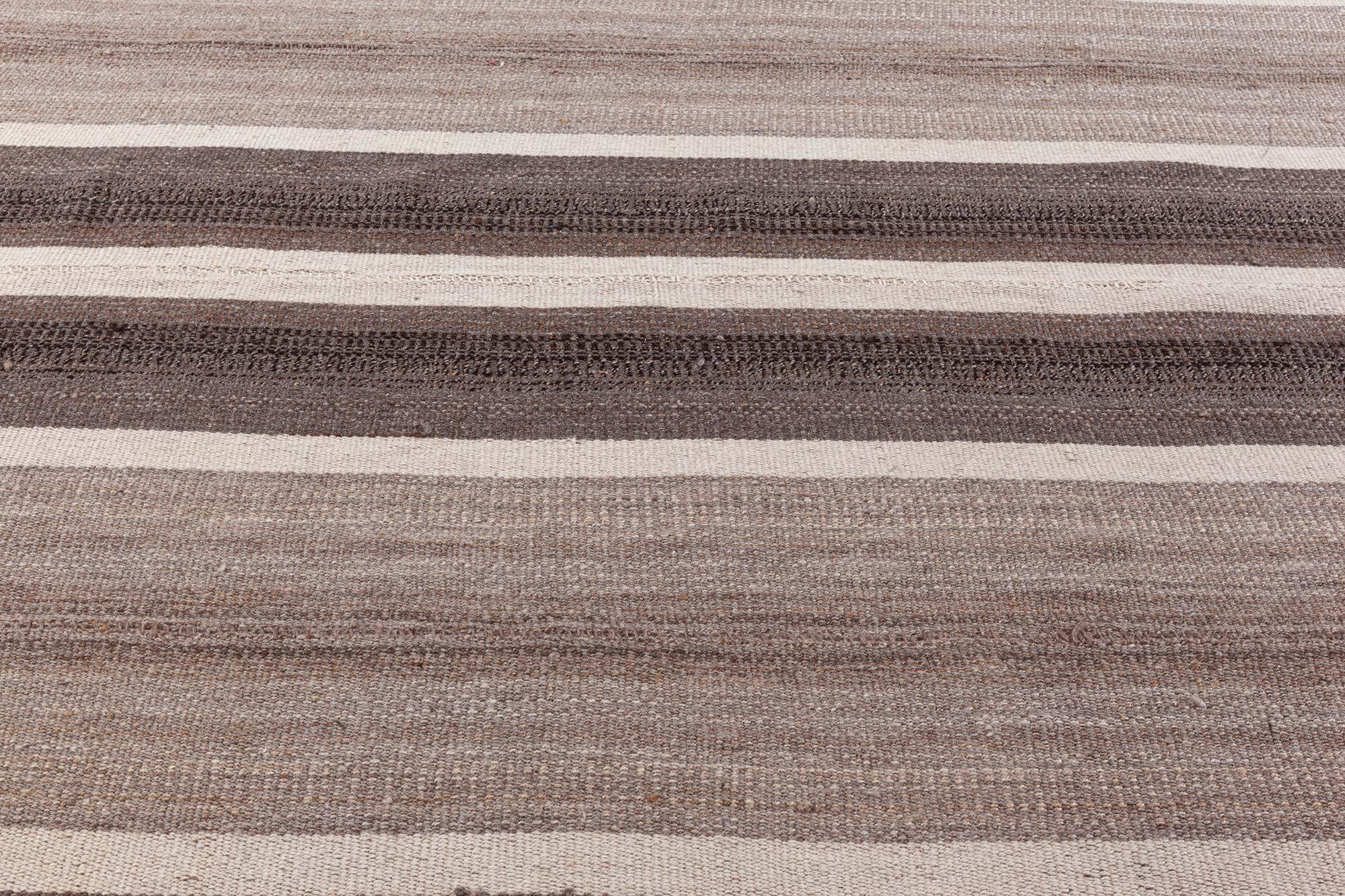 Modern Kilim Striped Rug by Doris Leslie Blau In New Condition For Sale In New York, NY