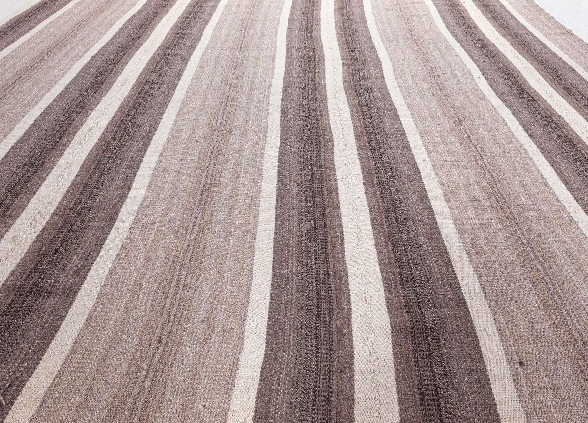 Contemporary Modern Kilim Striped Rug by Doris Leslie Blau For Sale