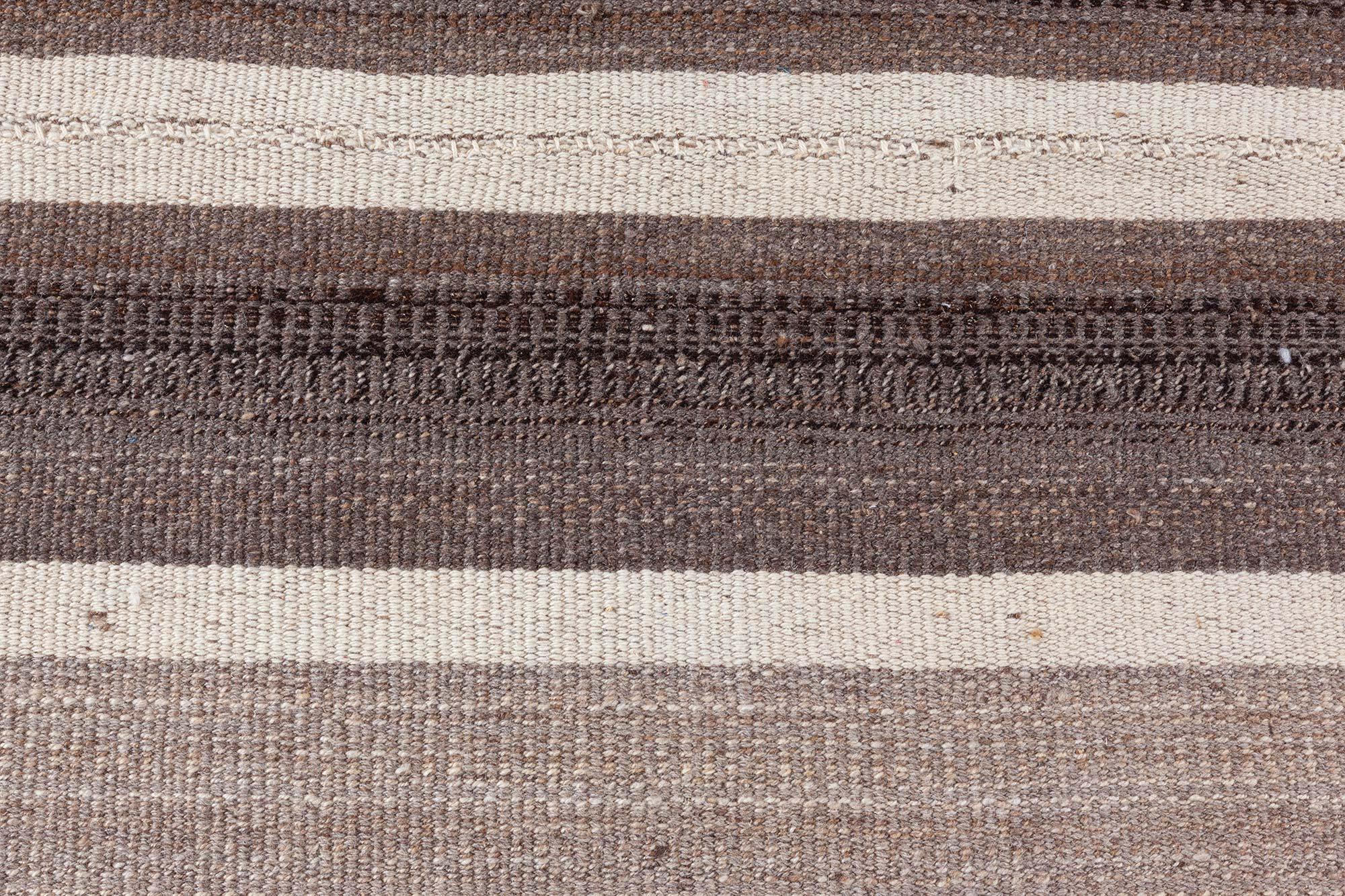 Wool Modern Kilim Striped Rug by Doris Leslie Blau For Sale
