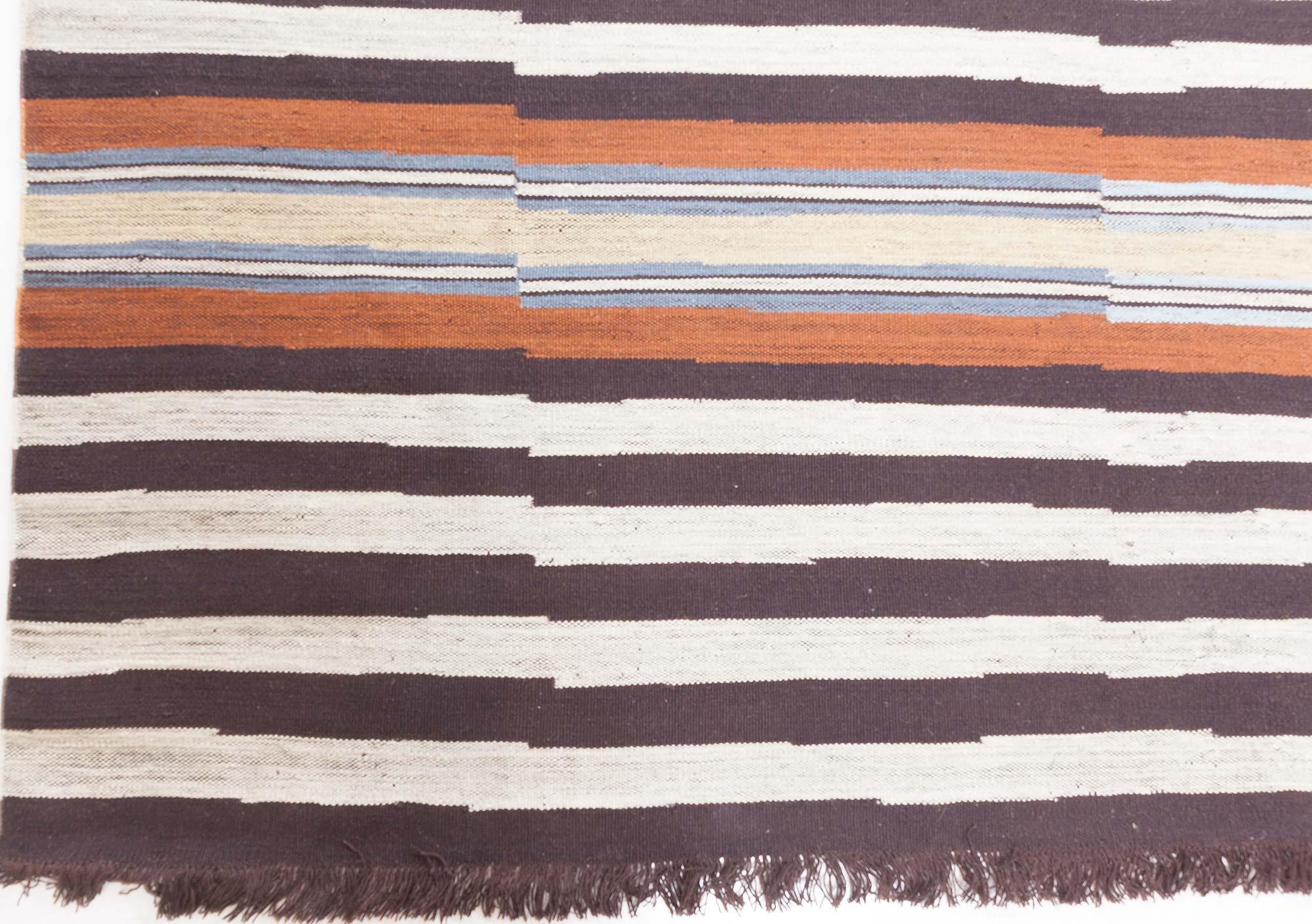 Indien Tapis Kilim moderne rayé Doris Leslie Blau en vente