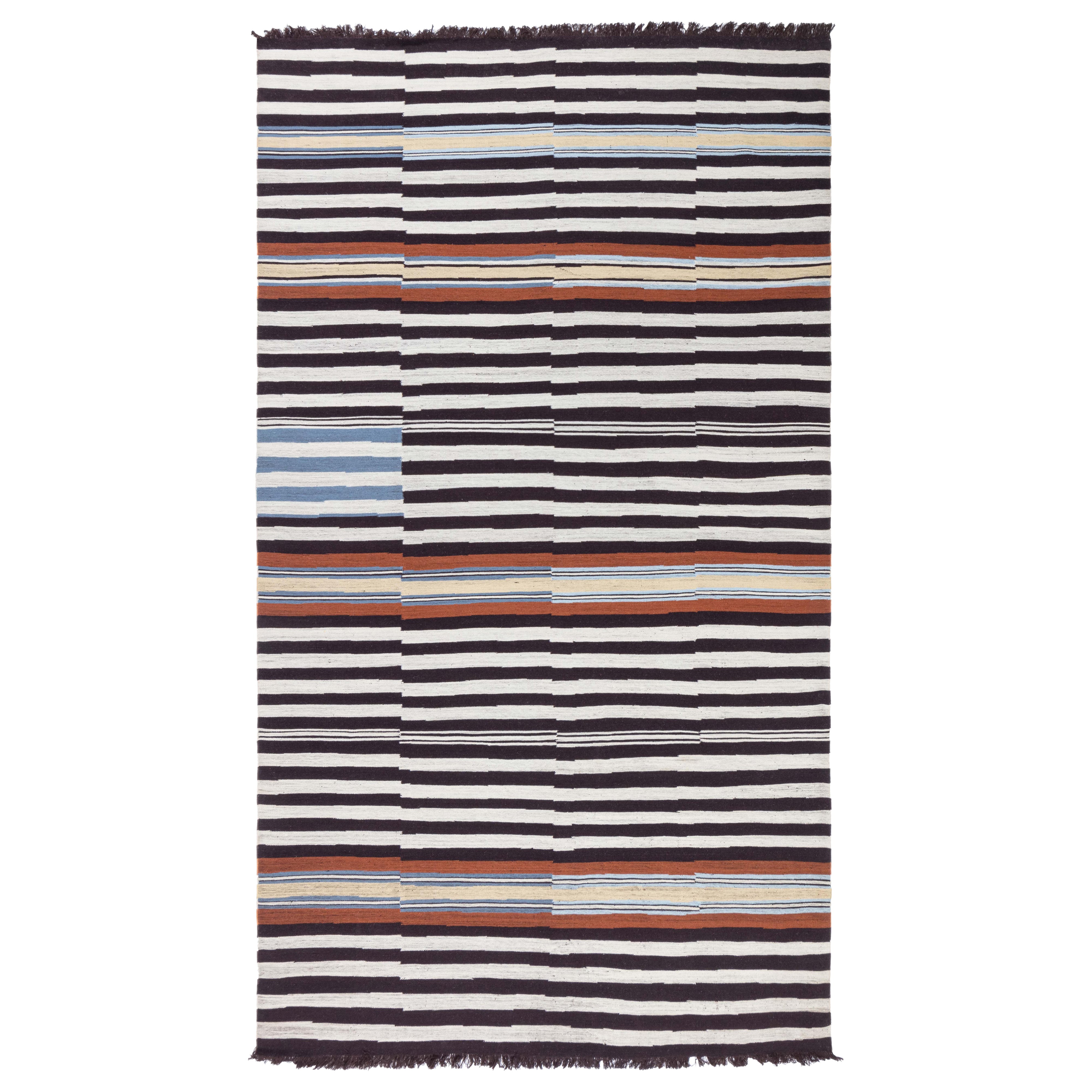 Modern Kilim Striped Rug Doris Leslie Blau For Sale