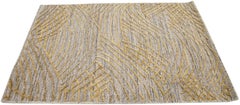 Modern Kilim Style Handmade Gold Custom Wool Rug