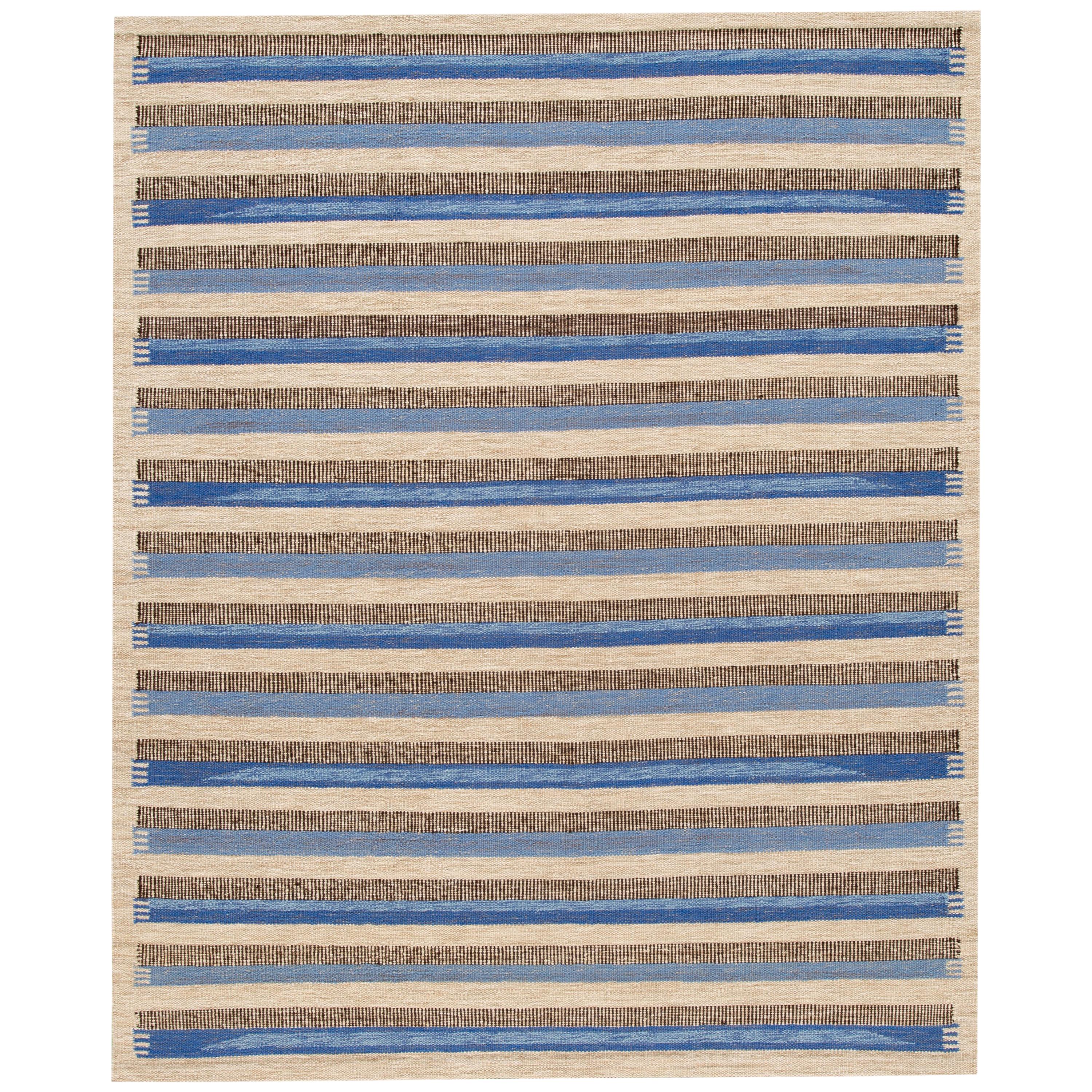 21st Century Modern Swedish-Style Flatweave Rug