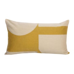 Modern Kilombo Home Embroidery Pillow Cotton Pac-Man Mustard&Beige
