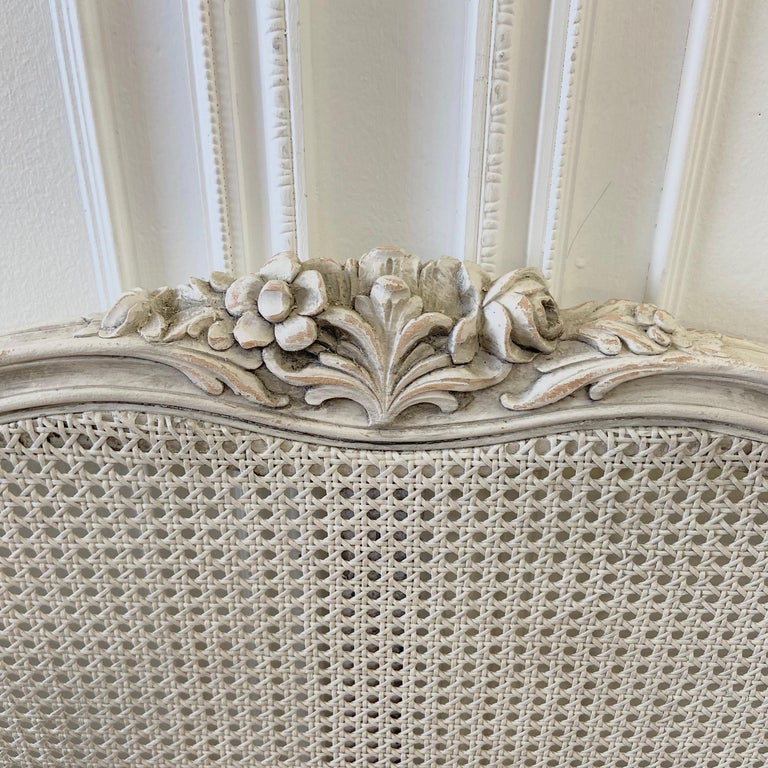 Modern King Size Painted Cane French Style Headboard at 1stDibs