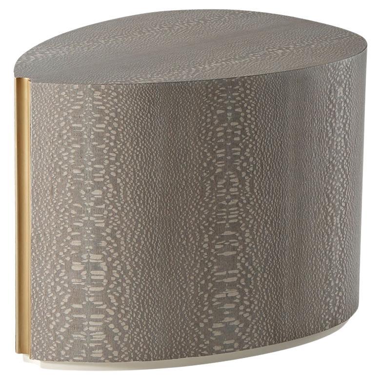 Modern Lacewood Accent Table For Sale