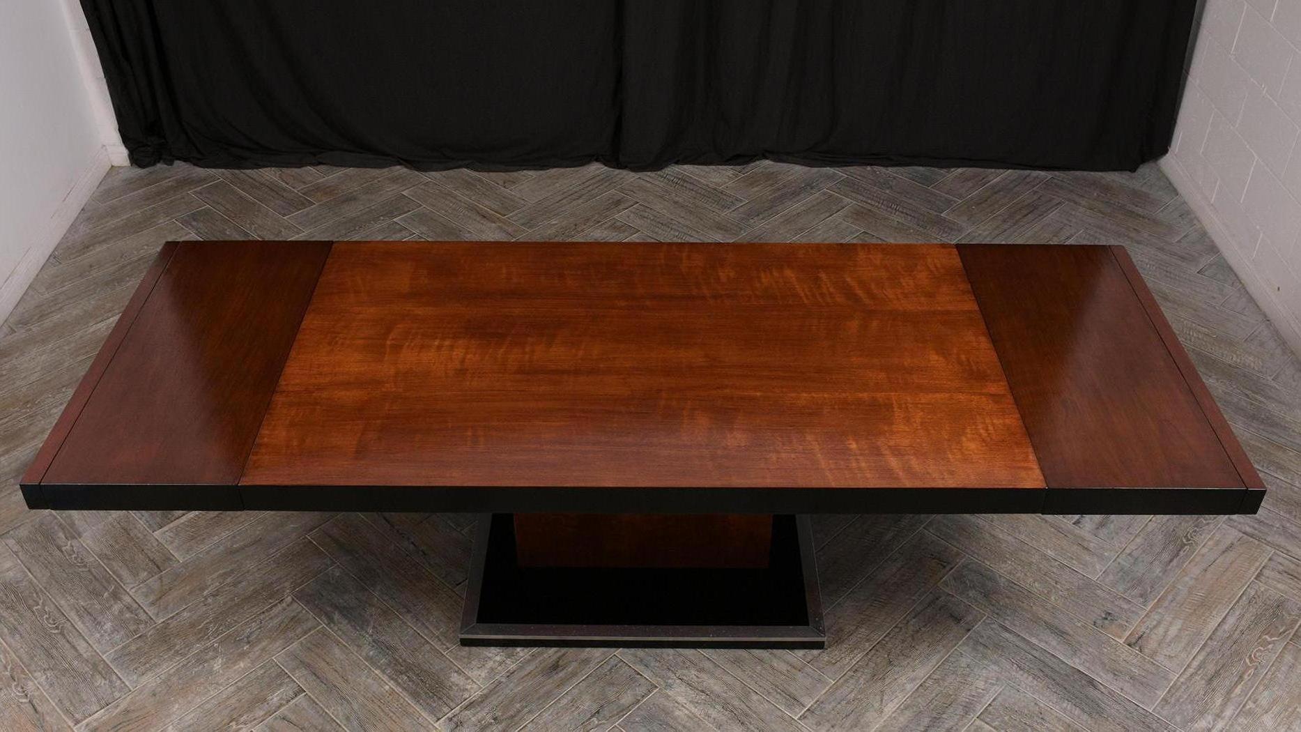 American Modern Lacquered Extendable Dining Table