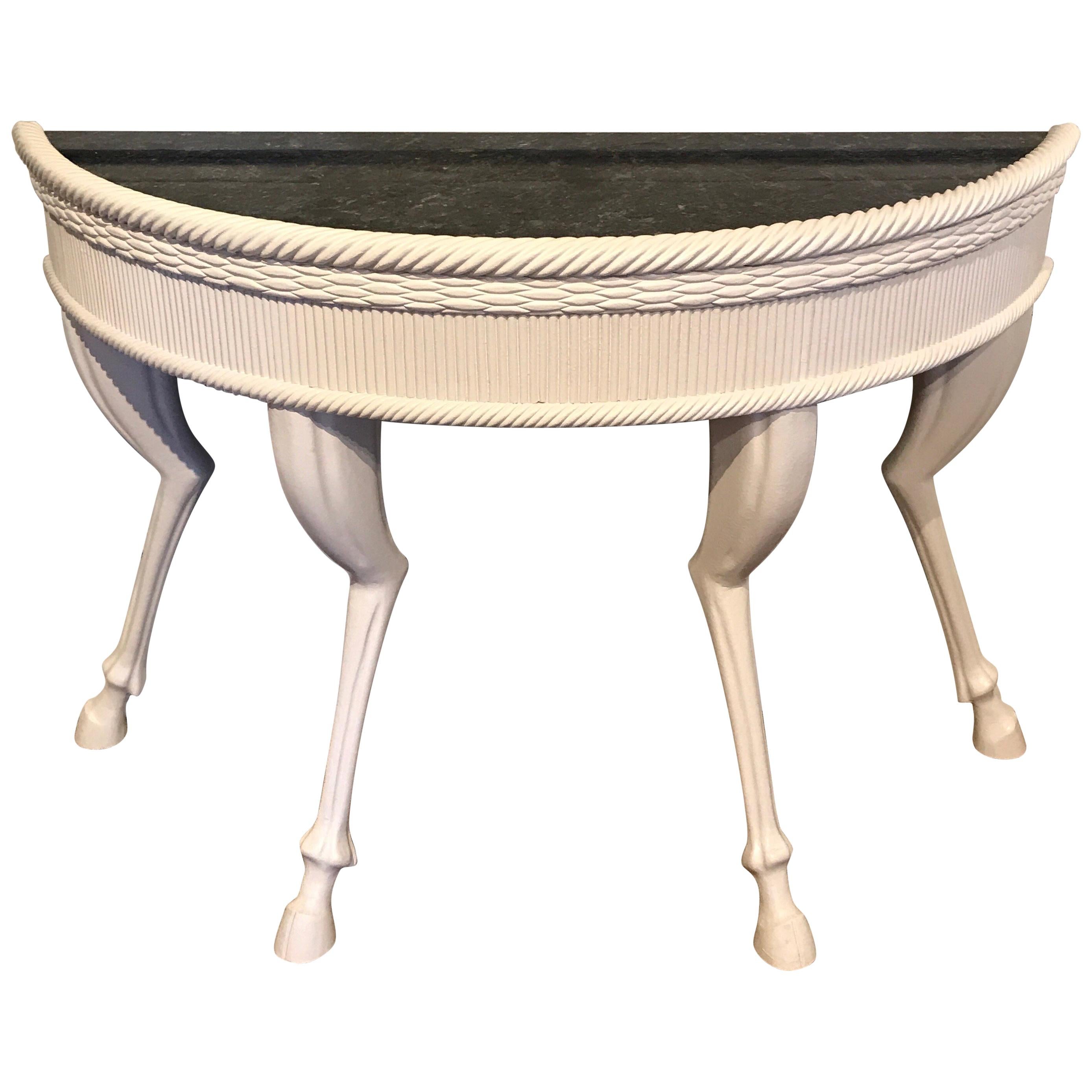 Modern Lacquered Hoof Foot Console, in the Manner of John Dickinson im Angebot