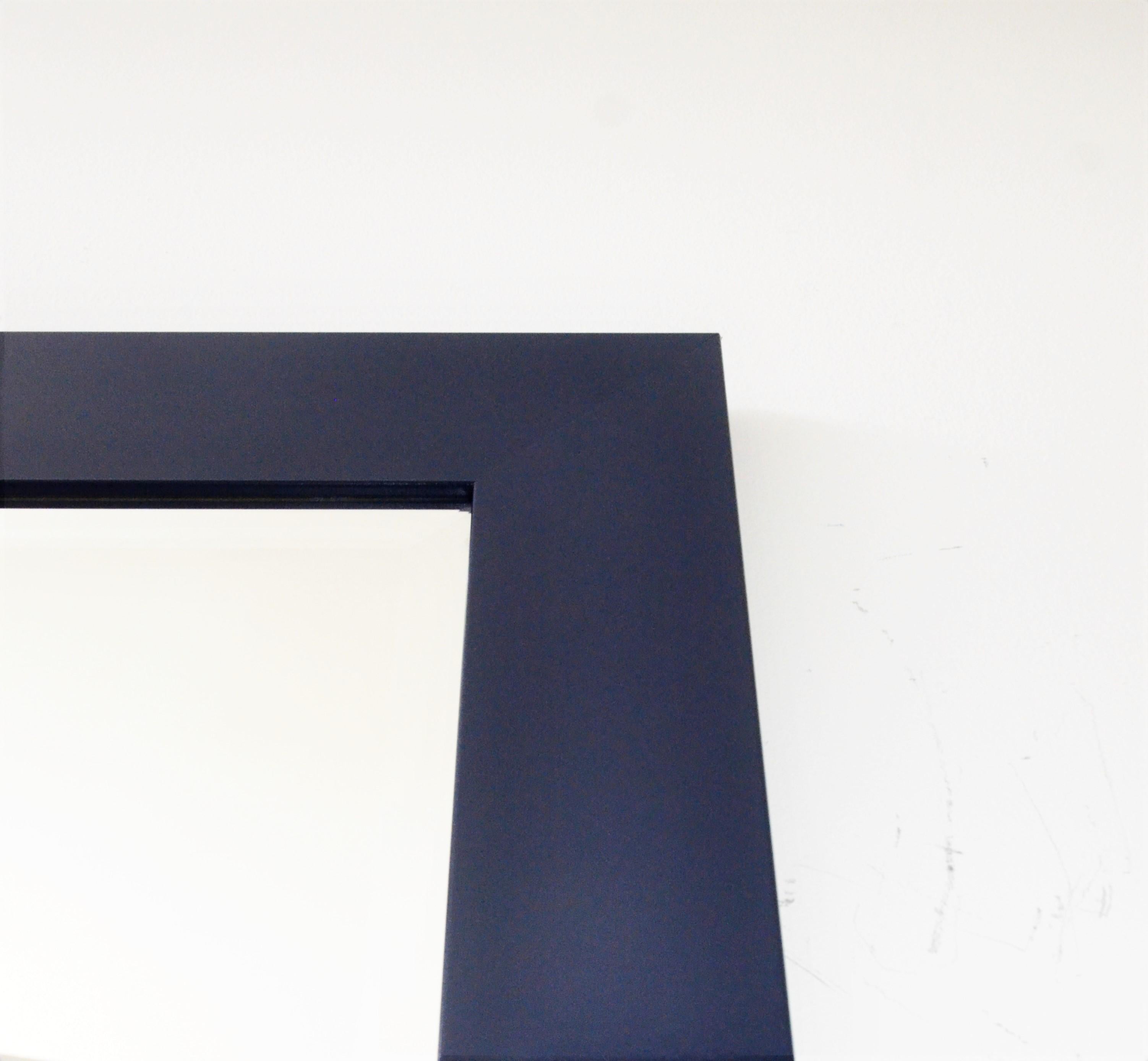 Newly Lacquered Classic Blue Wood Frame Floor / Full Length /Wall Beveled Mirror 4