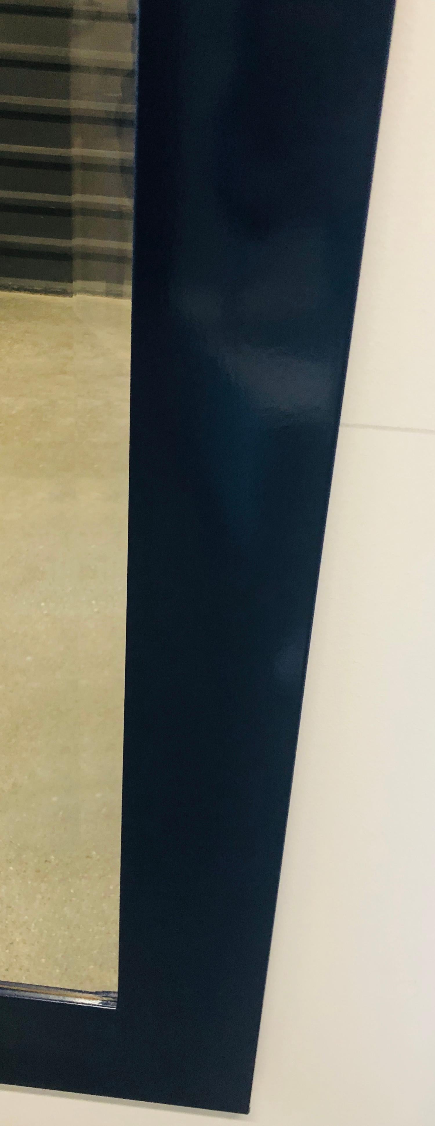 Newly Lacquered Classic Blue Wood Frame Floor / Full Length /Wall Beveled Mirror 6