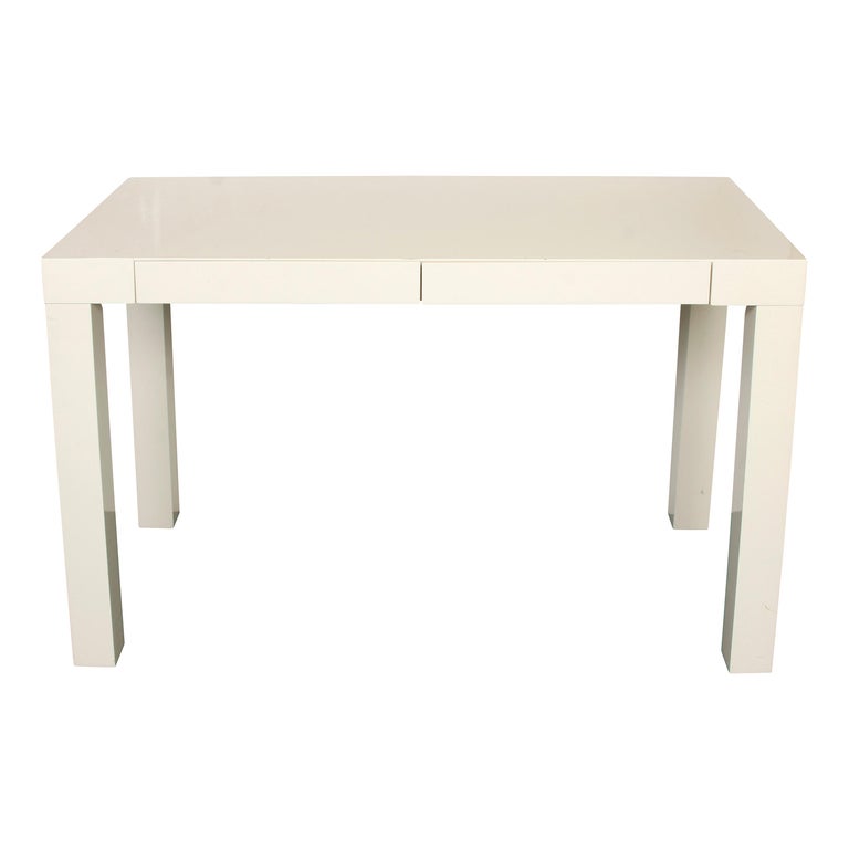 Modern Lacquered Parsons Style Writing Desk For Sale At 1stdibs