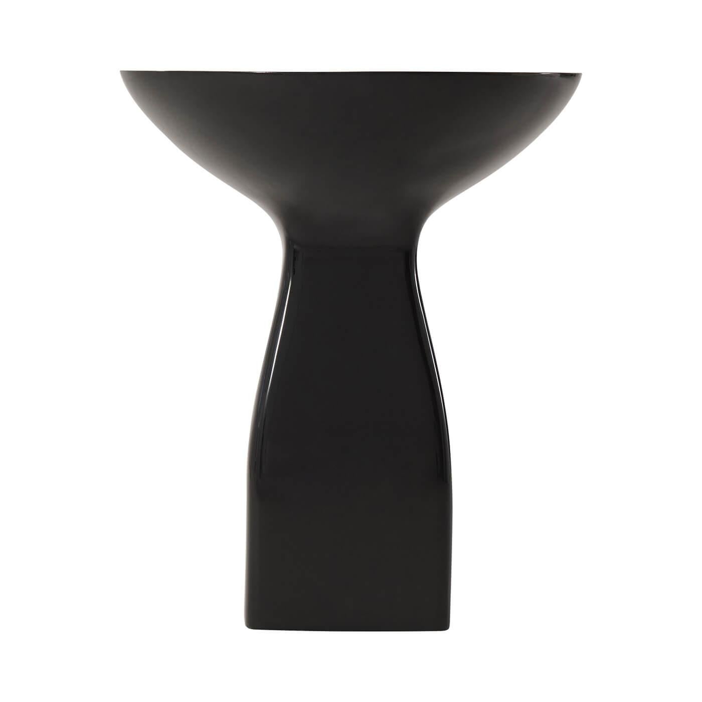 Vietnamese Modern Lacquered Pedestal Table For Sale