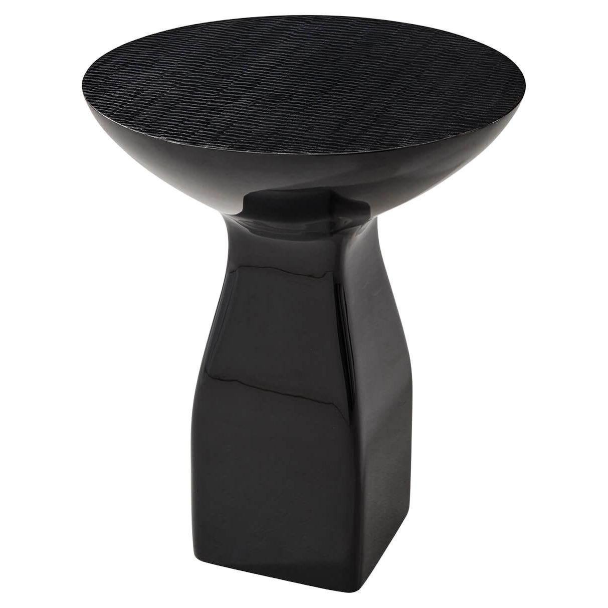 Modern Lacquered Pedestal Table For Sale