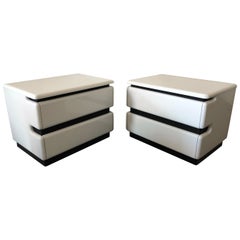 Modern Lacquered Rougier Nightstands