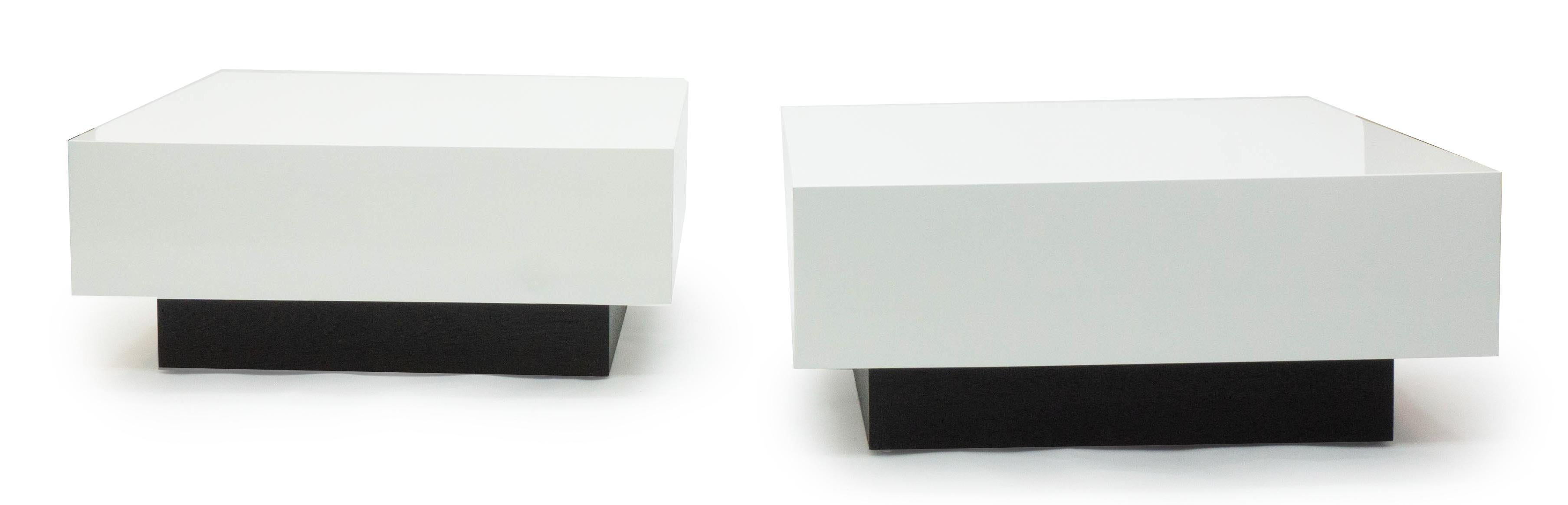 American Modern Lacquered Square Coffee Table