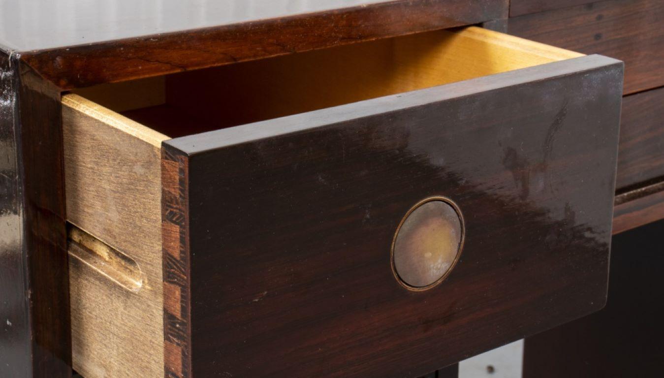 Art Deco Modern Lacquered Wood Vanity Desk For Sale