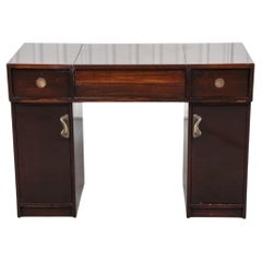 Retro Modern Lacquered Wood Vanity Desk