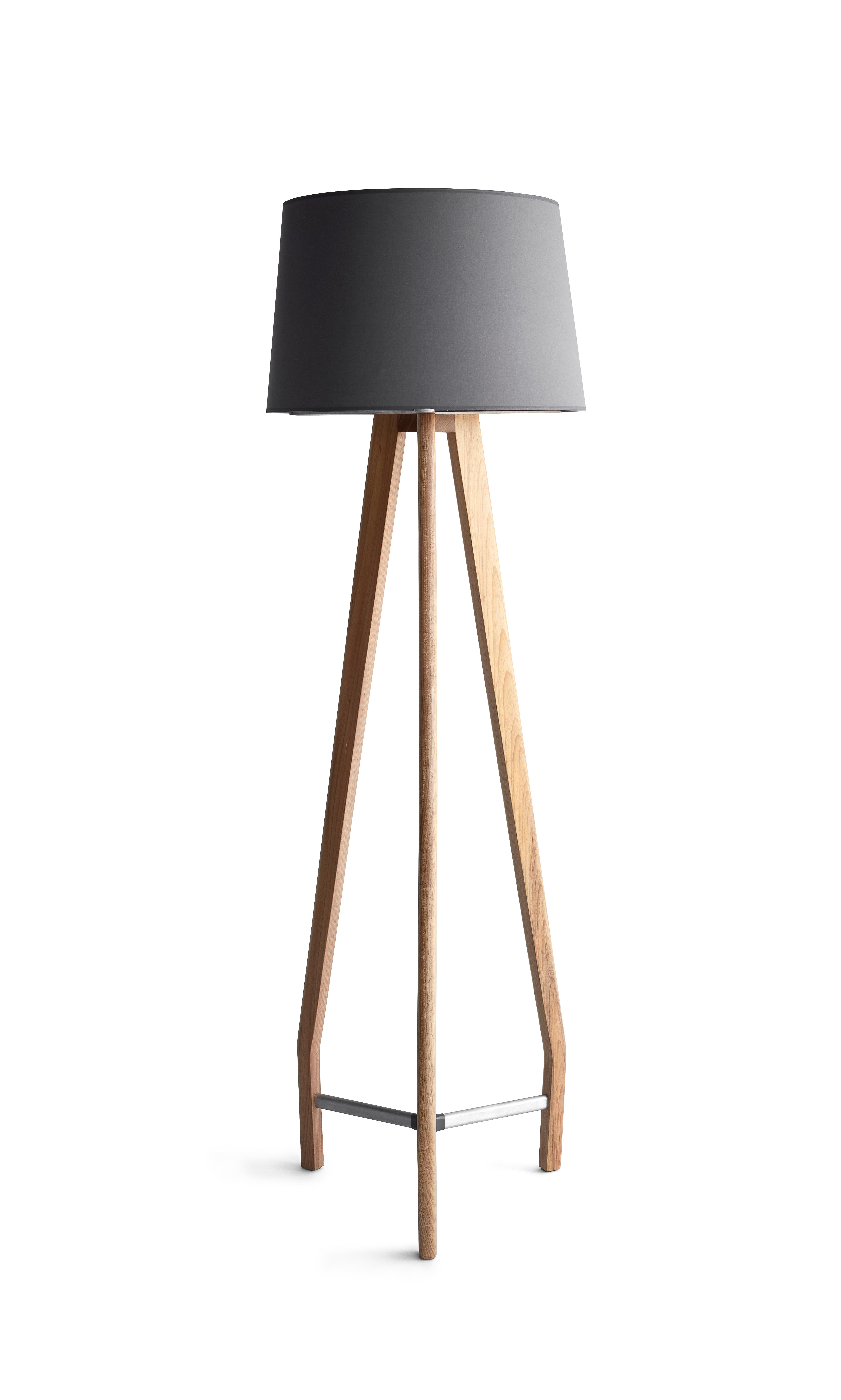 Aluminum Modern Lamp in solid wood and Metal For Sale