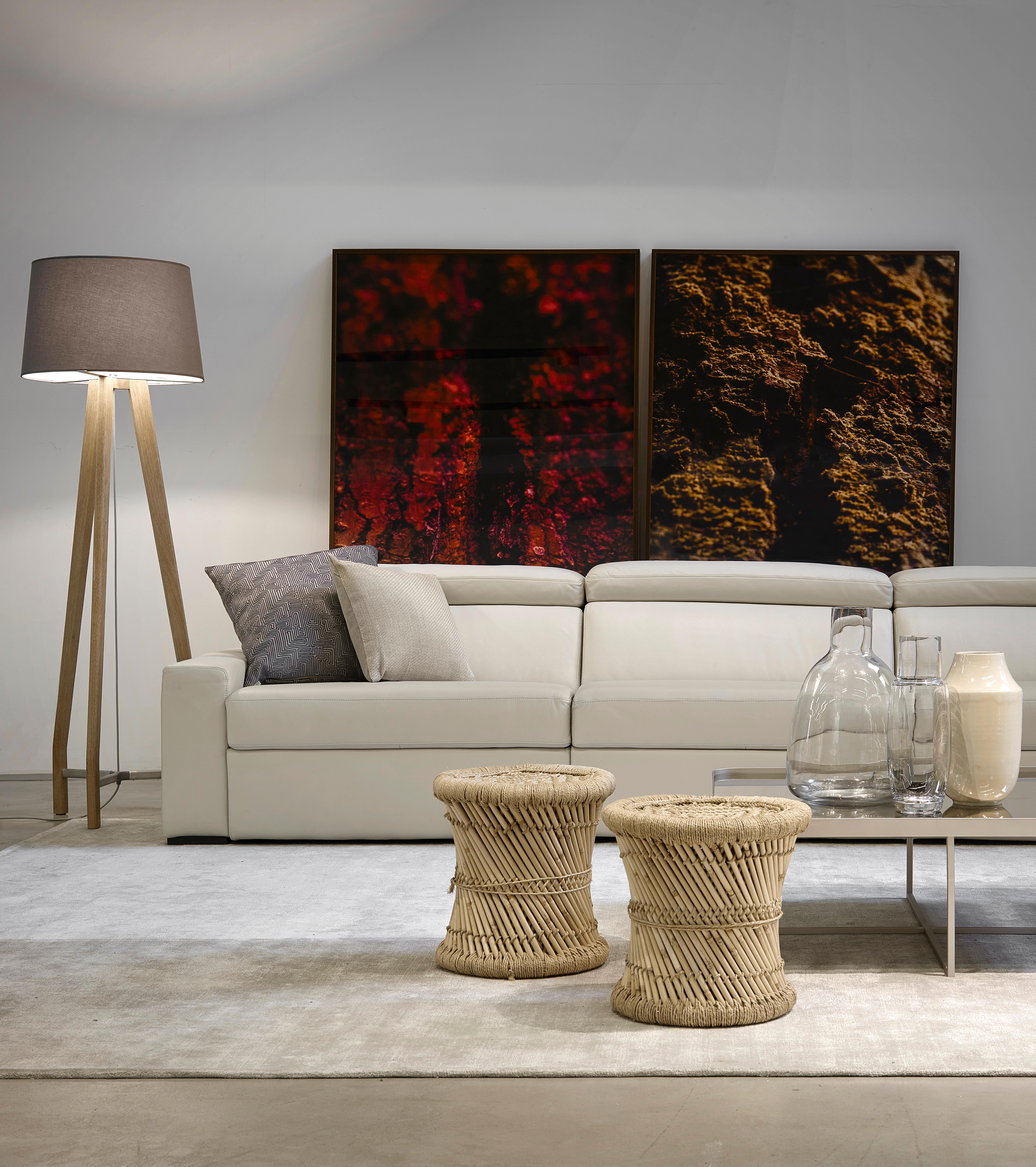 Contemporary Modern Lamp in solid wood and Metal For Sale