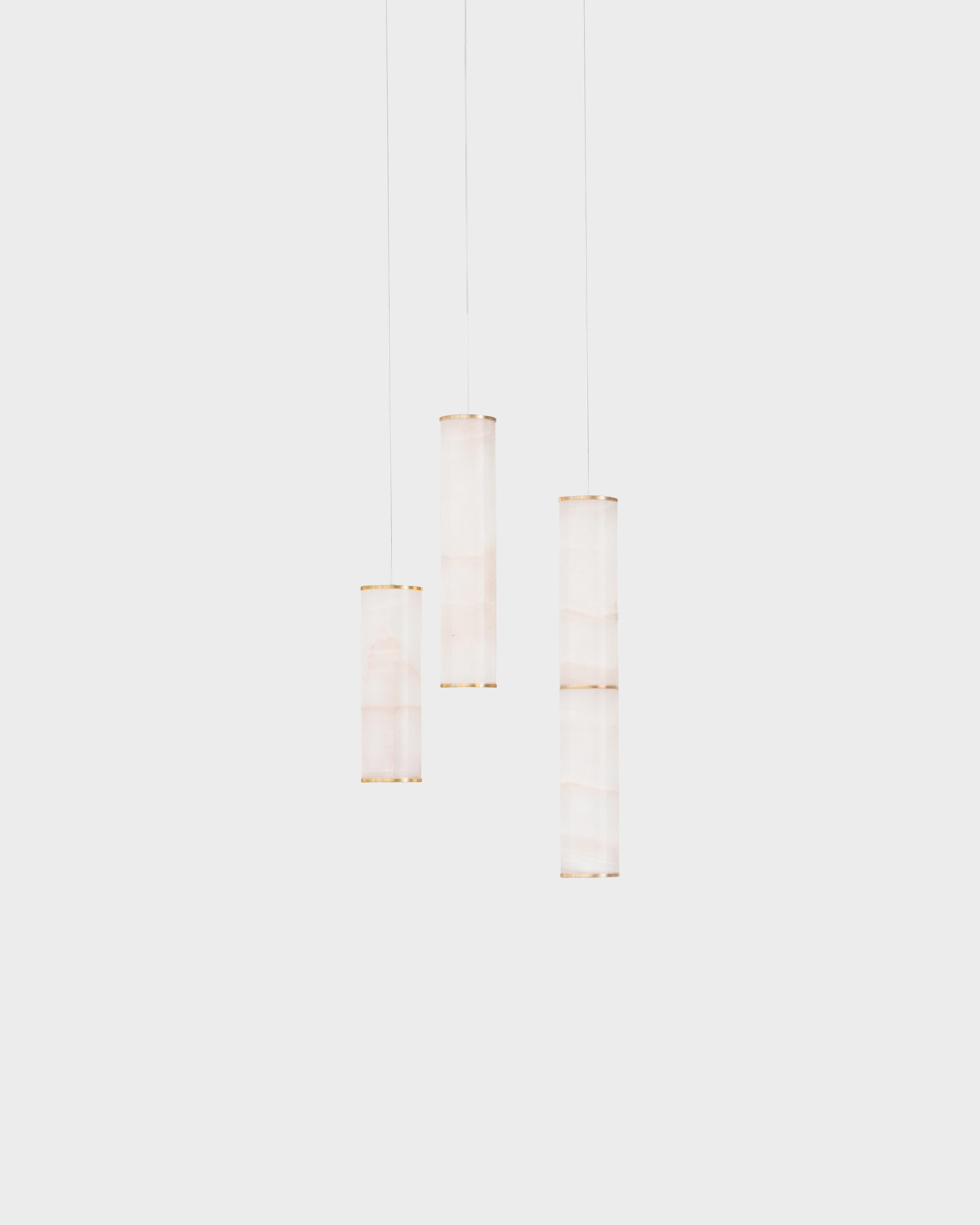 Modern Lamp 'Pars Cluster - 2' by Anour, Browned Brass, White Onyx For Sale 7