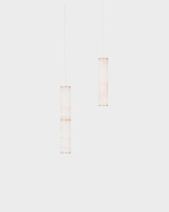 Lampe moderne 'Pars Cluster - 2' by Anour, Brushed Brass, White Onyx