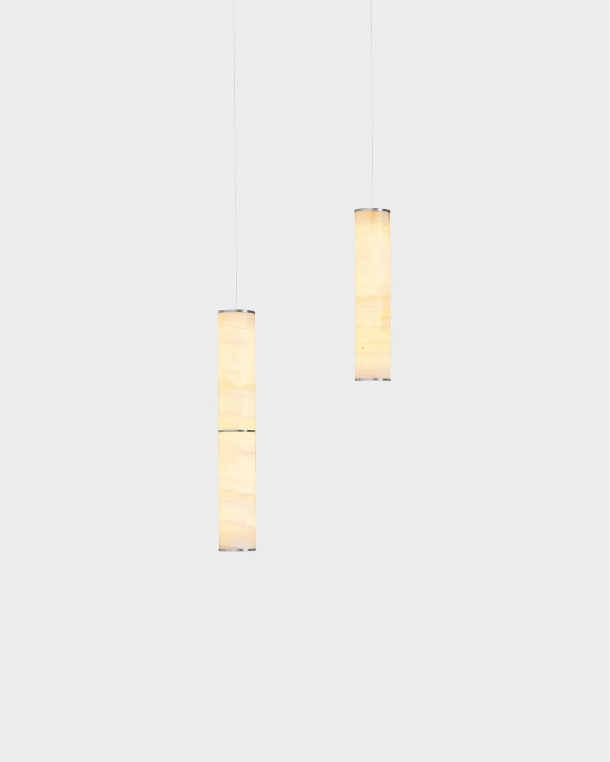 Modern Lamp 'Pars Cluster - 3' by Anour, Browned Brass, White Onyx For Sale 8