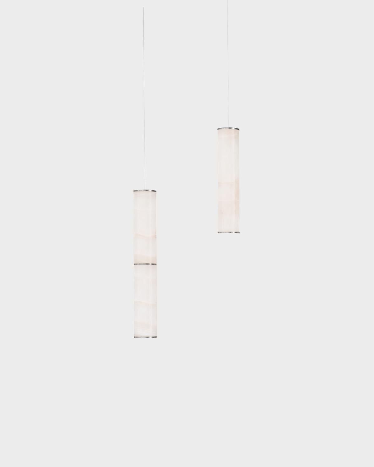 Modern Lamp 'Pars Cluster - 3' by Anour, Browned Brass, White Onyx For Sale 9