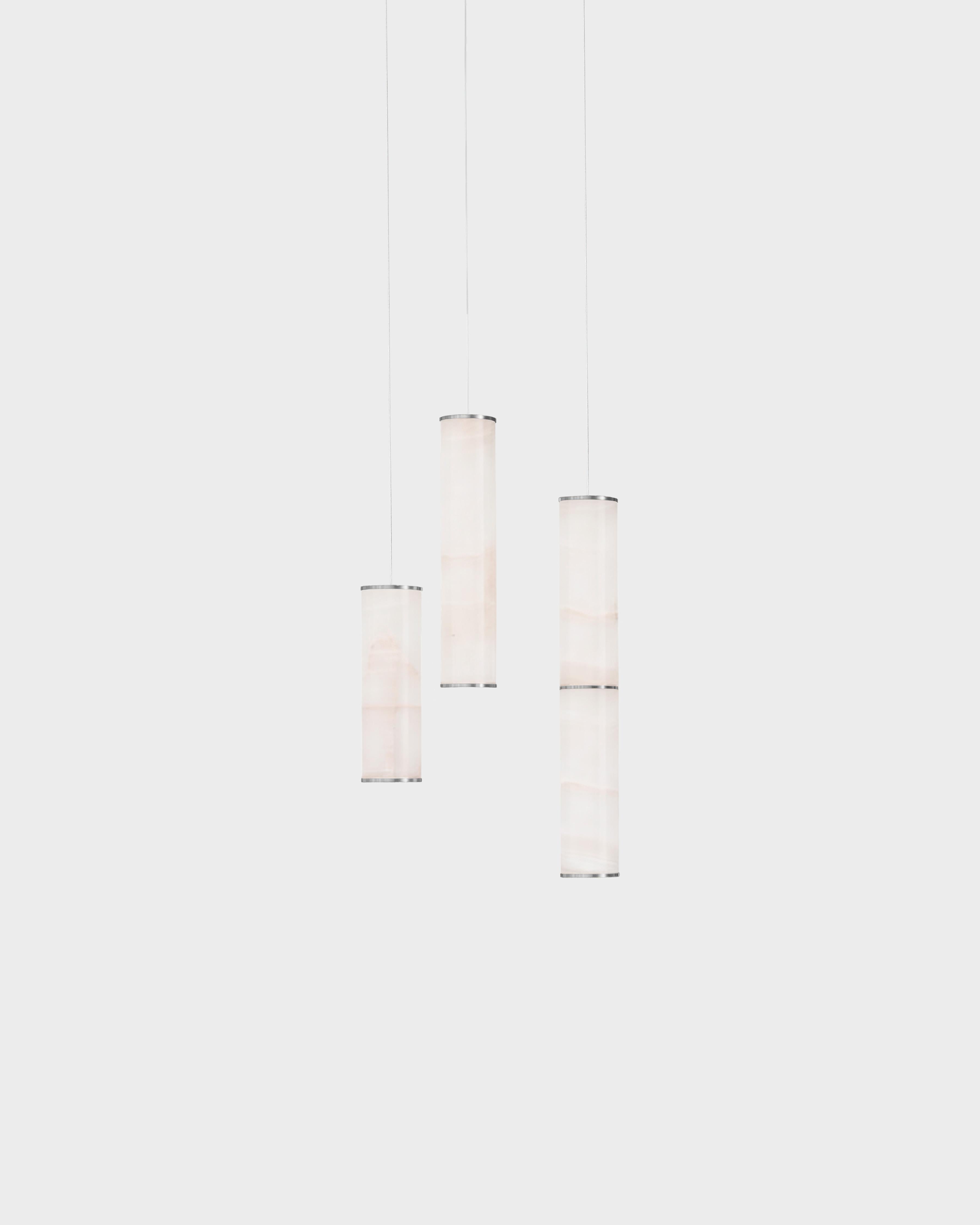 Modern Lamp 'Pars Cluster - 3' by Anour, Browned Brass, White Onyx In New Condition For Sale In Paris, IDF