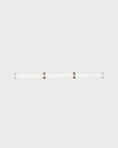 Modern Lamp 'Pars Horizontal' by Anour, Browned Brass, White Onyx