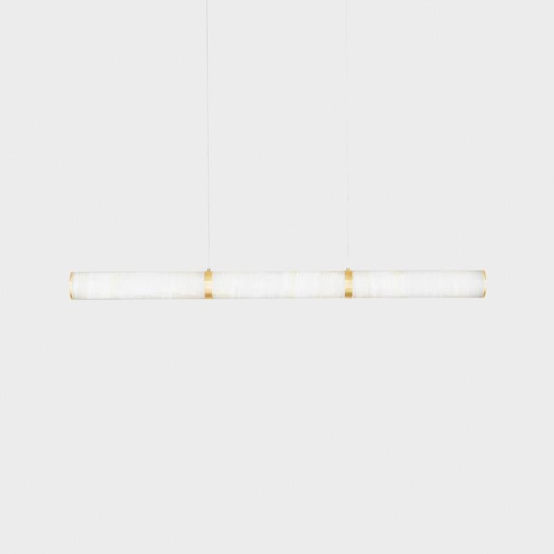Laiton Modern Lamp 'Pars Horizontal' by Anour, Browned Brass, White Onyx en vente