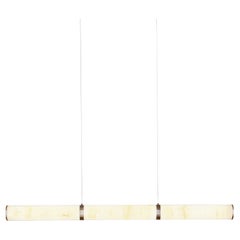 Modern Lamp 'Pars Horizontal' by Anour, Browned Brass, White Onyx