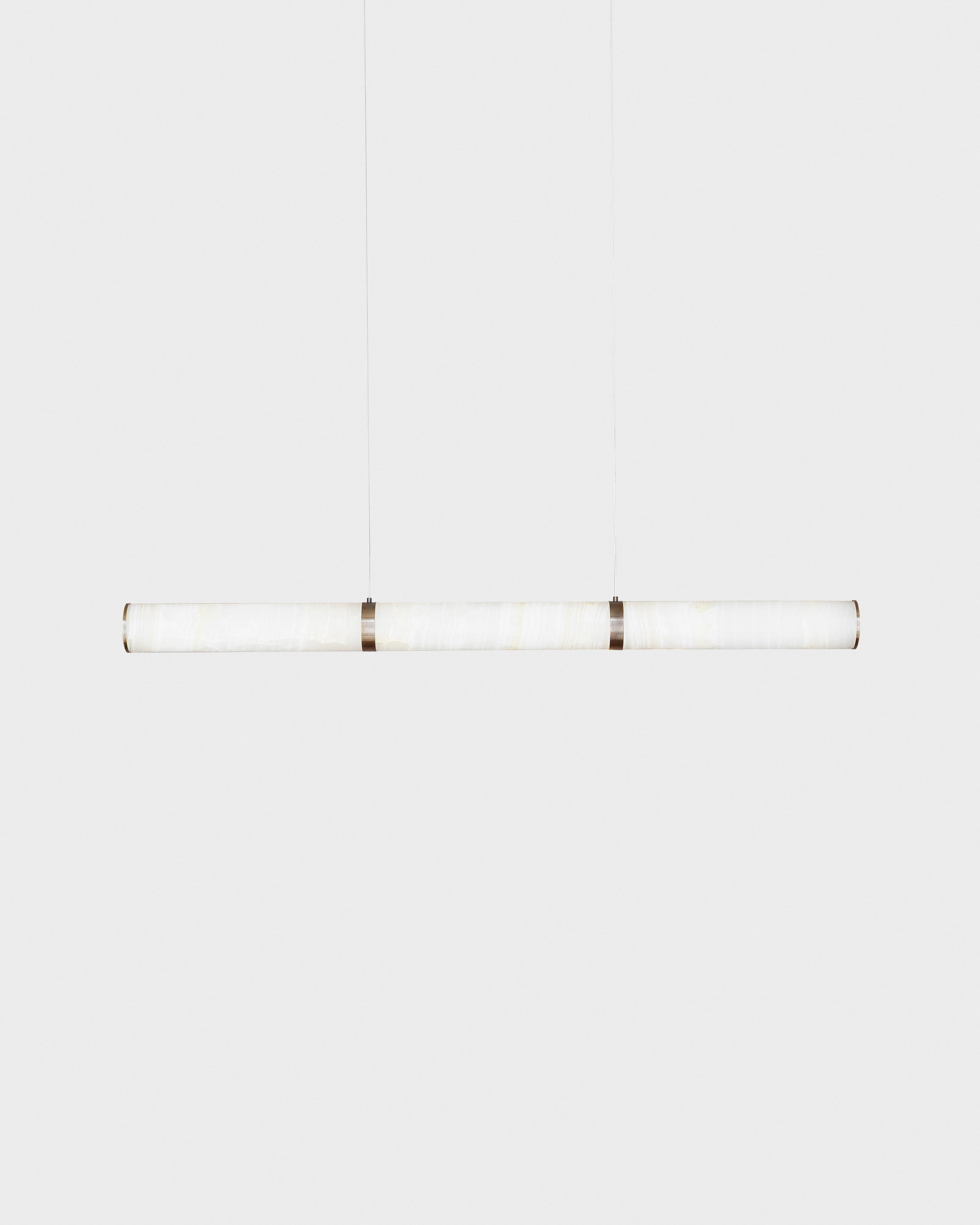 Modern Lamp 'Pars Horizontal' by Anour, Brushed Brass, Mix Onyx en vente 9