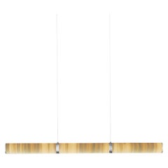 Modern Lamp 'Pars Horizontal' by Anour, Brushed Stainless Steel, Mix Onyx