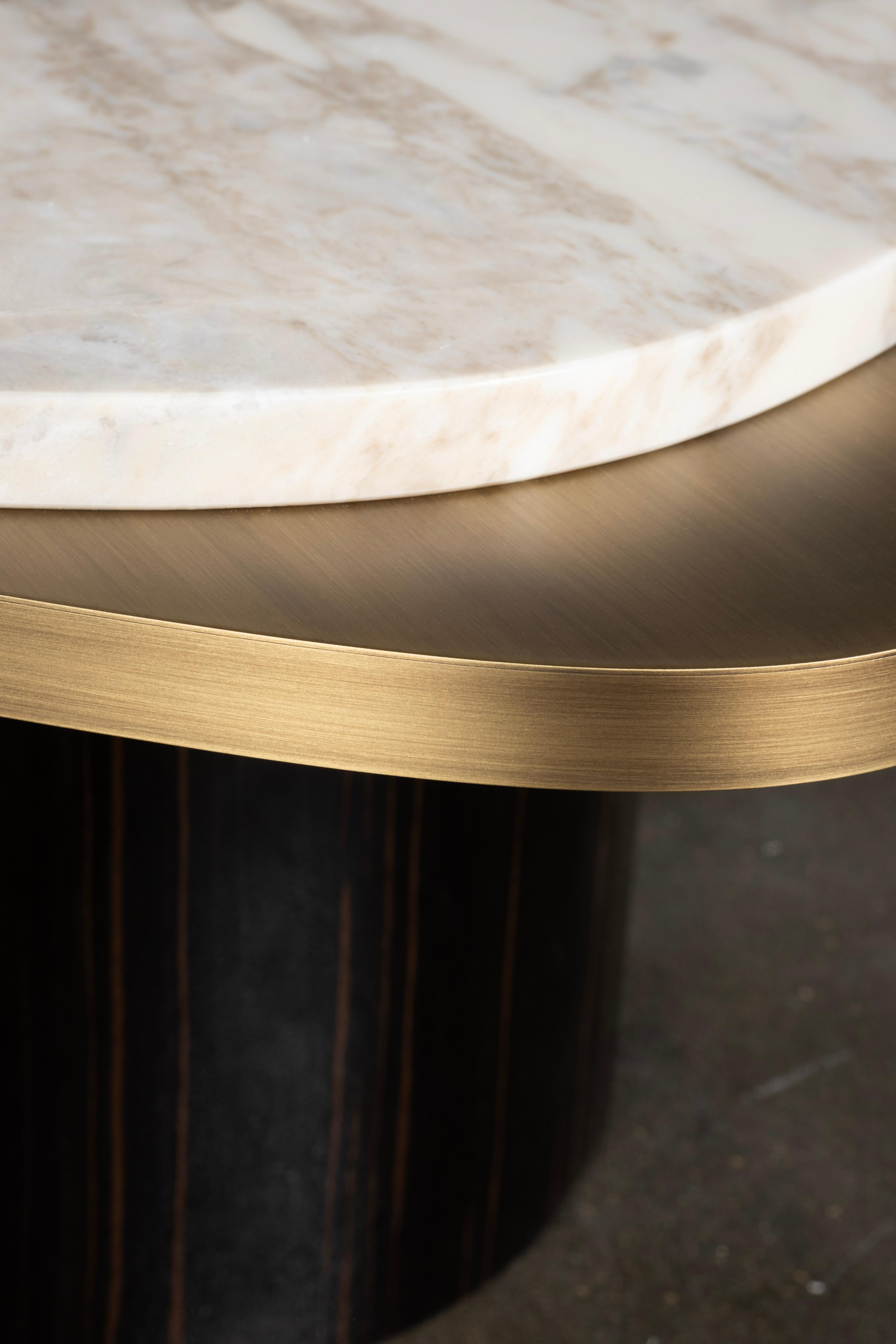 Modern Landscape Coffee Tables Marble Brass Handmade in Portugal by Greenapple For Sale 7