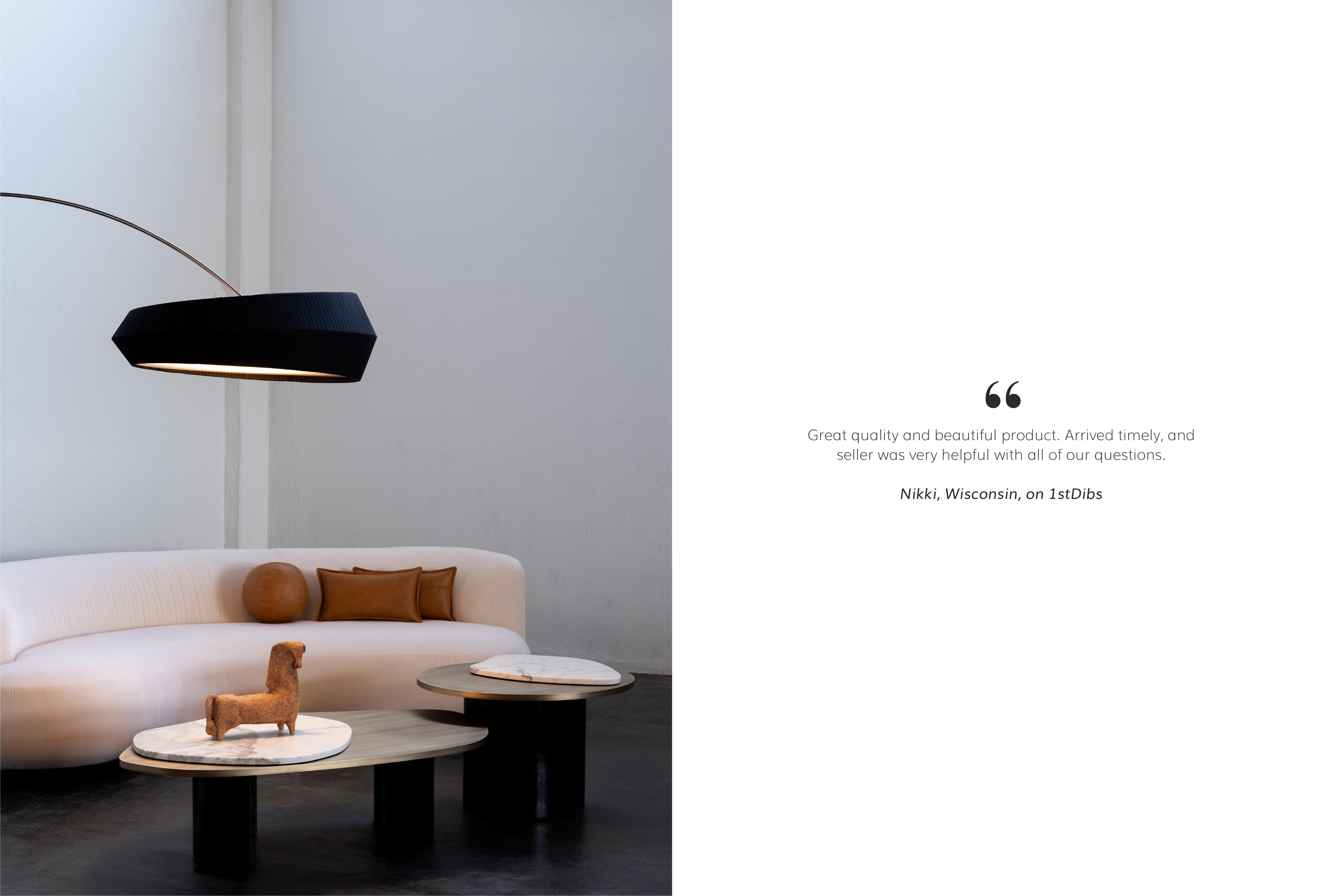 XXIe siècle et contemporain Table basse gigogne The Moderns Modernity Landscape Marble Oro Handmade Greenapple en vente