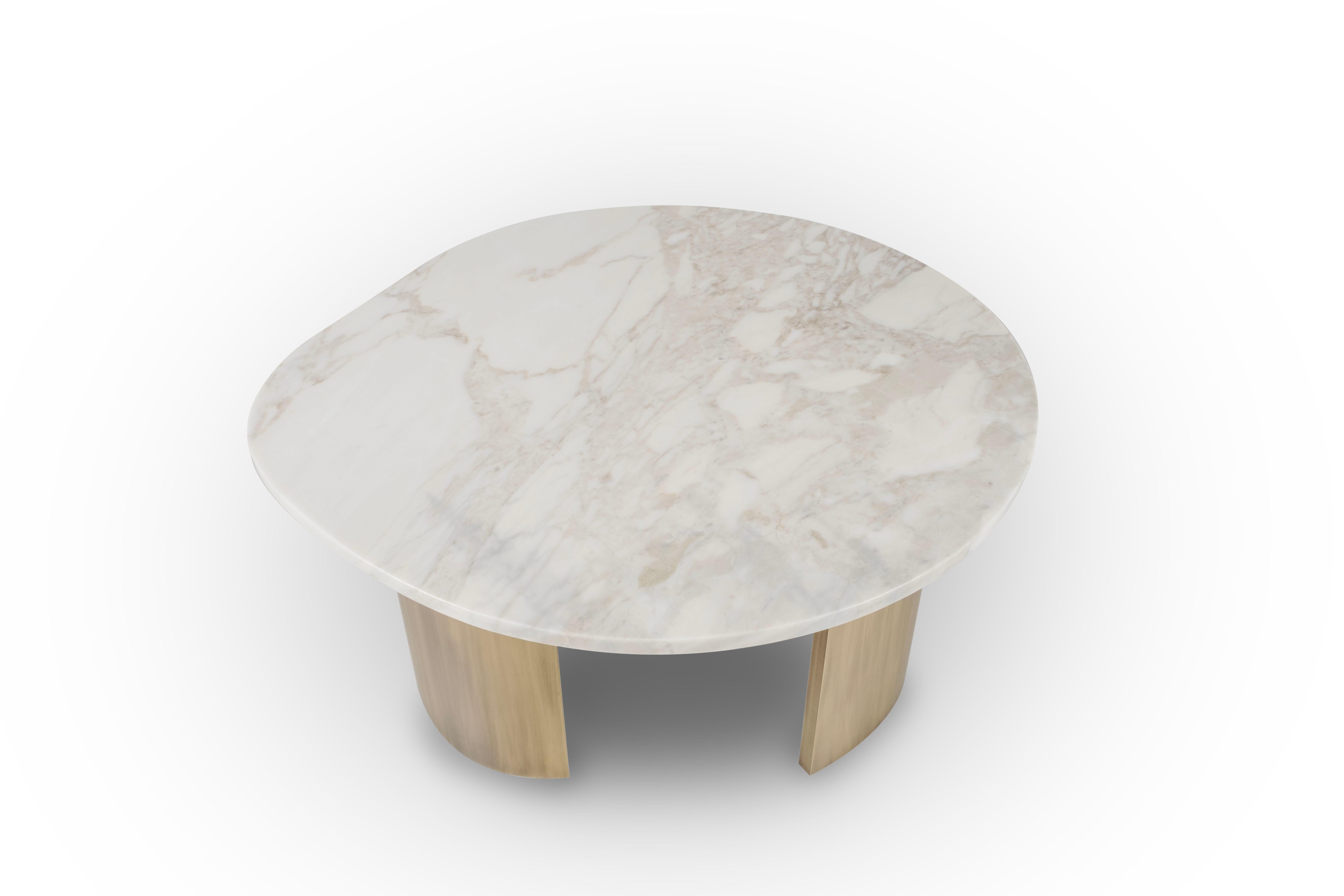 Modern Landscape Side Tables Calacatta Oro Marble Handmade Portugal Greenapple For Sale 4