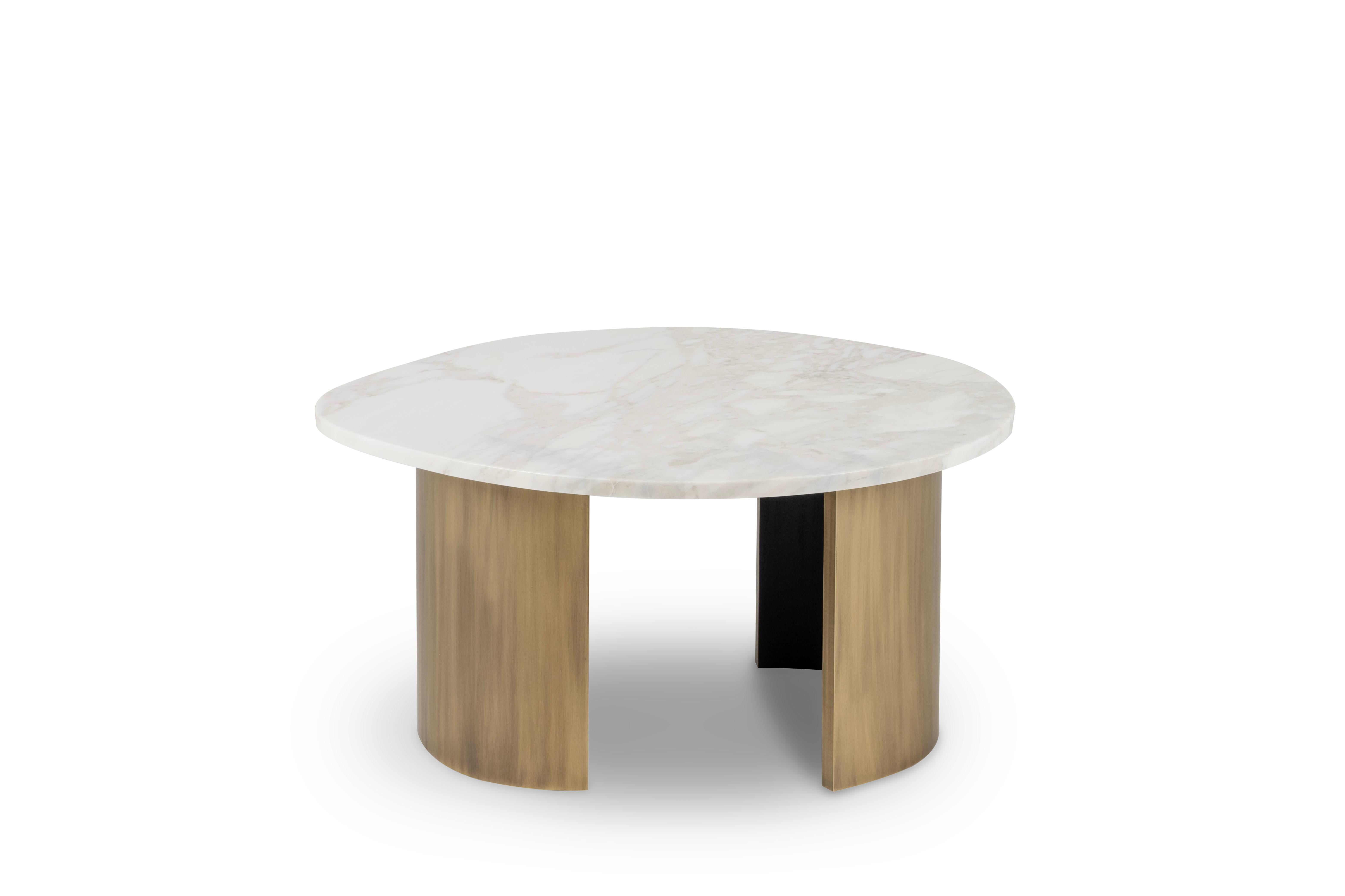 Moderne Tables d'appoint de paysage modernes Calacatta Oro Marbre fait à la main Portugal Greenapple en vente