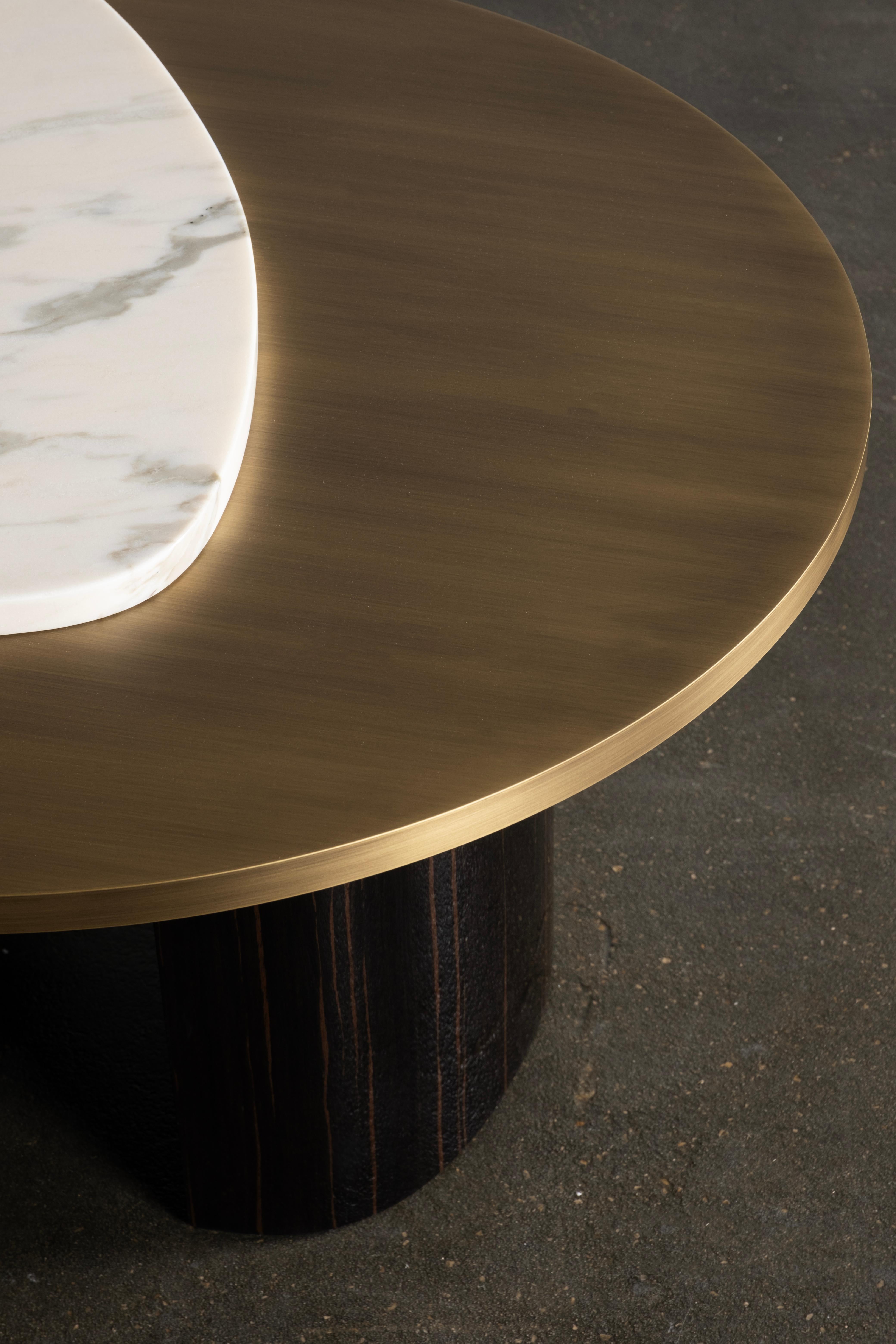 Modern Landscape Side Tables Marble Brass Handmade in Portugal by Greenapple For Sale 12