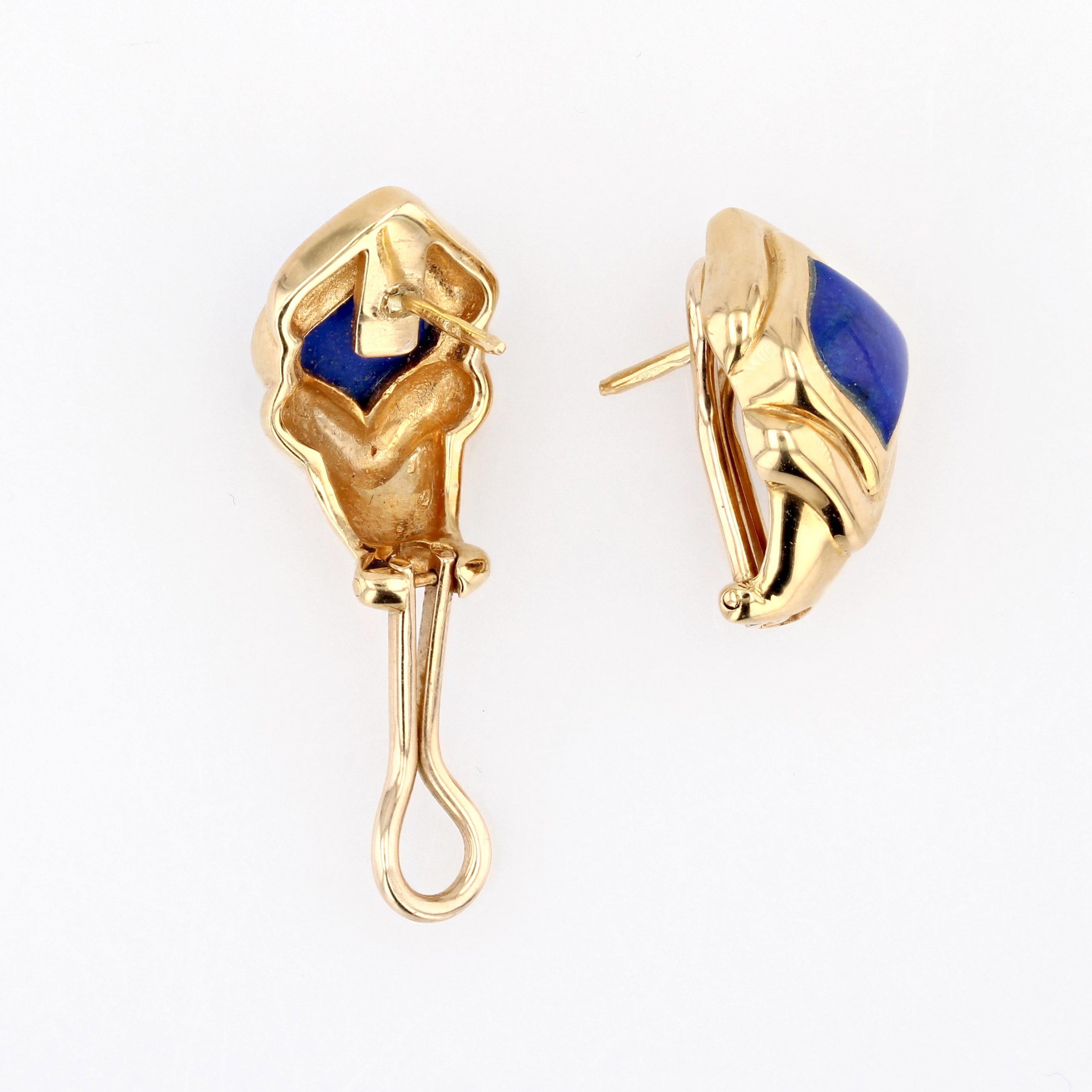 Modern Lapis Lazuli 18 Karat Yellow Gold Ring 8