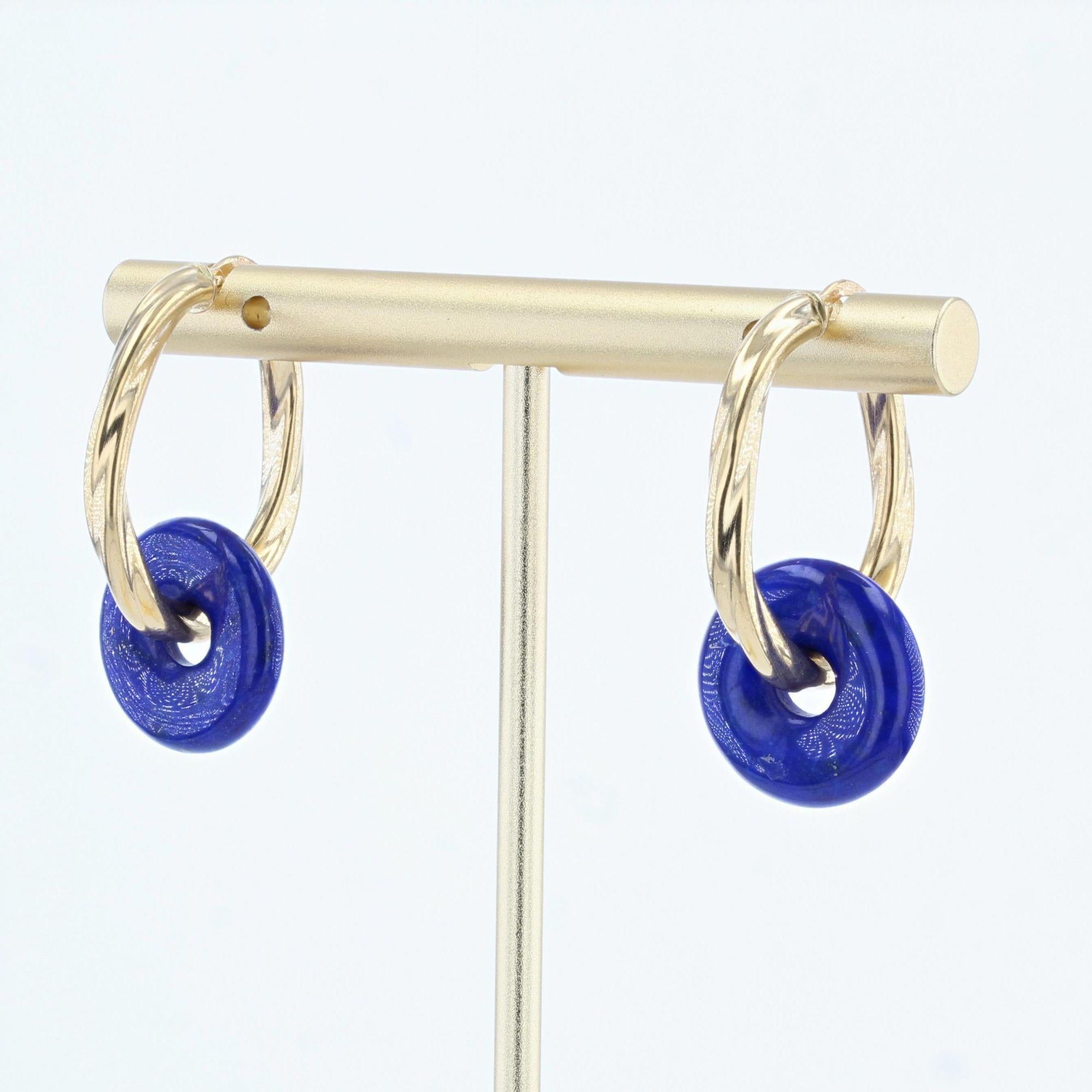 lapis hoop earrings
