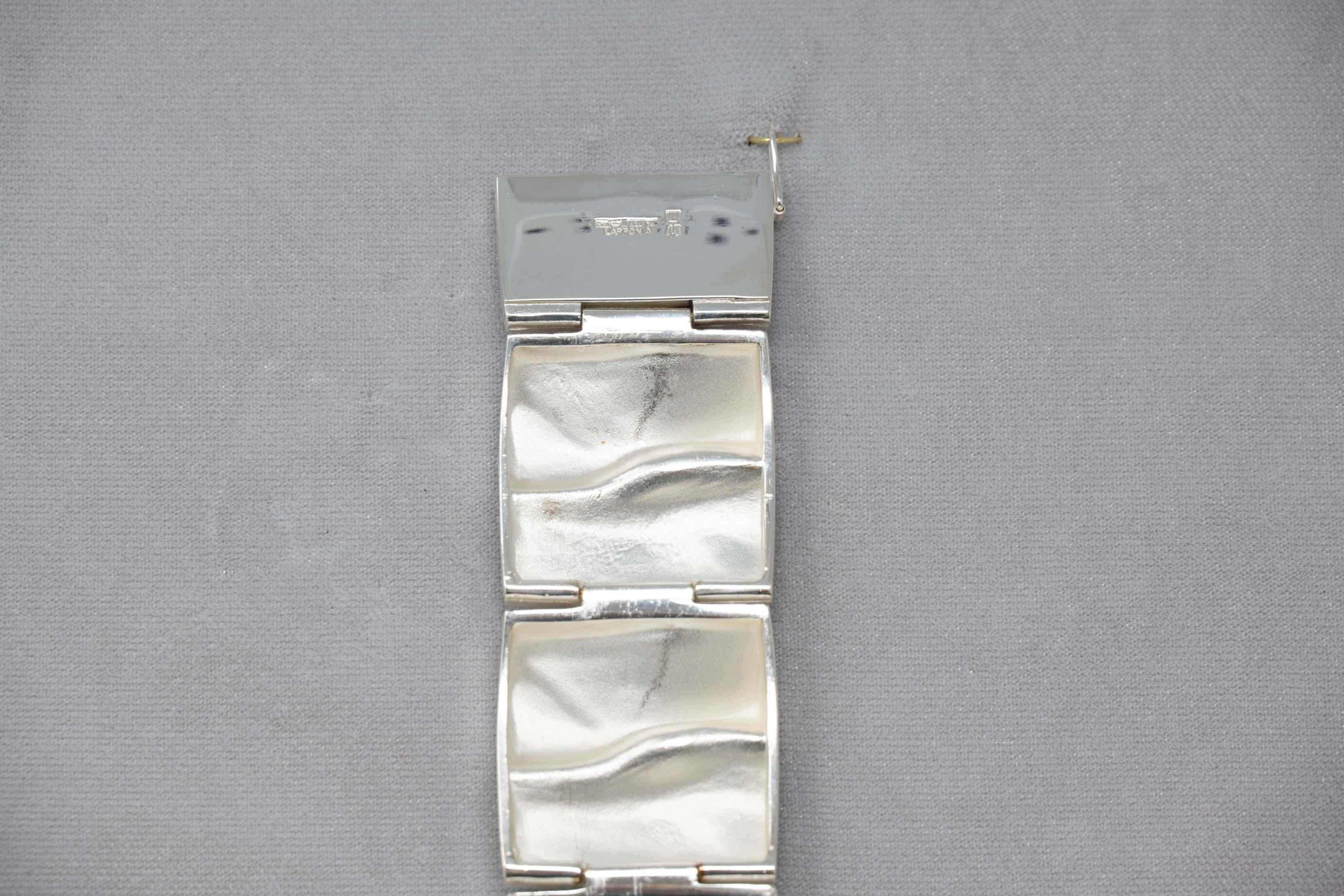 Modern Lapponia Sterling Silver Bracelet In Good Condition In Montreal, QC