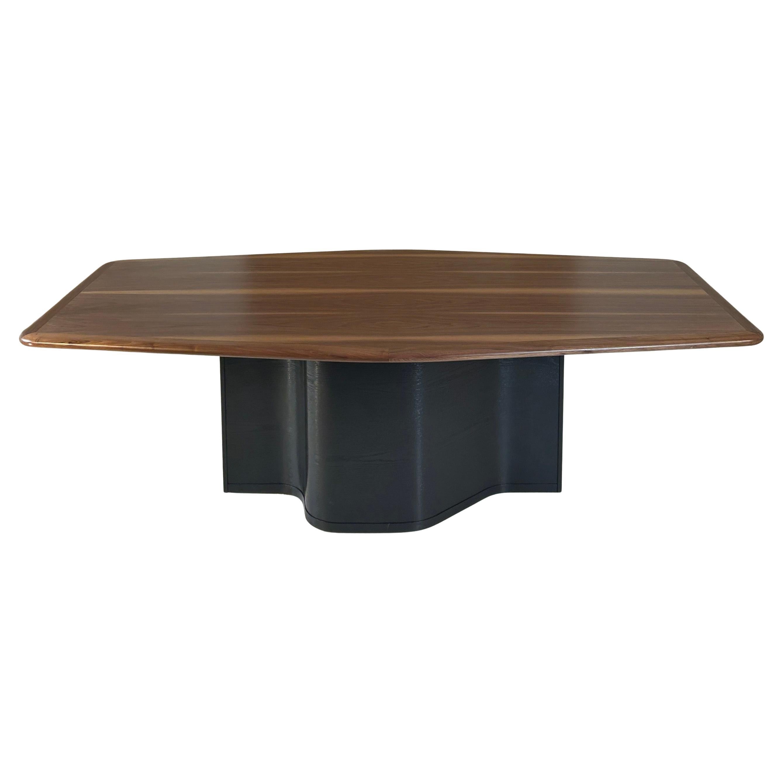 Modern Large 8-Seater boat shaped one of a kind table For Sale