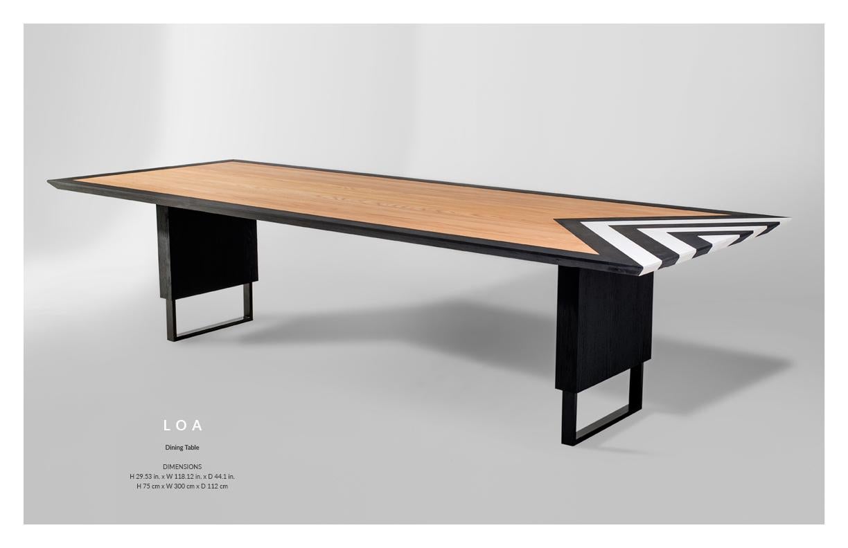 Contemporary 10 Seater Modern Dining Table Designed by Larissa Batista For Sale