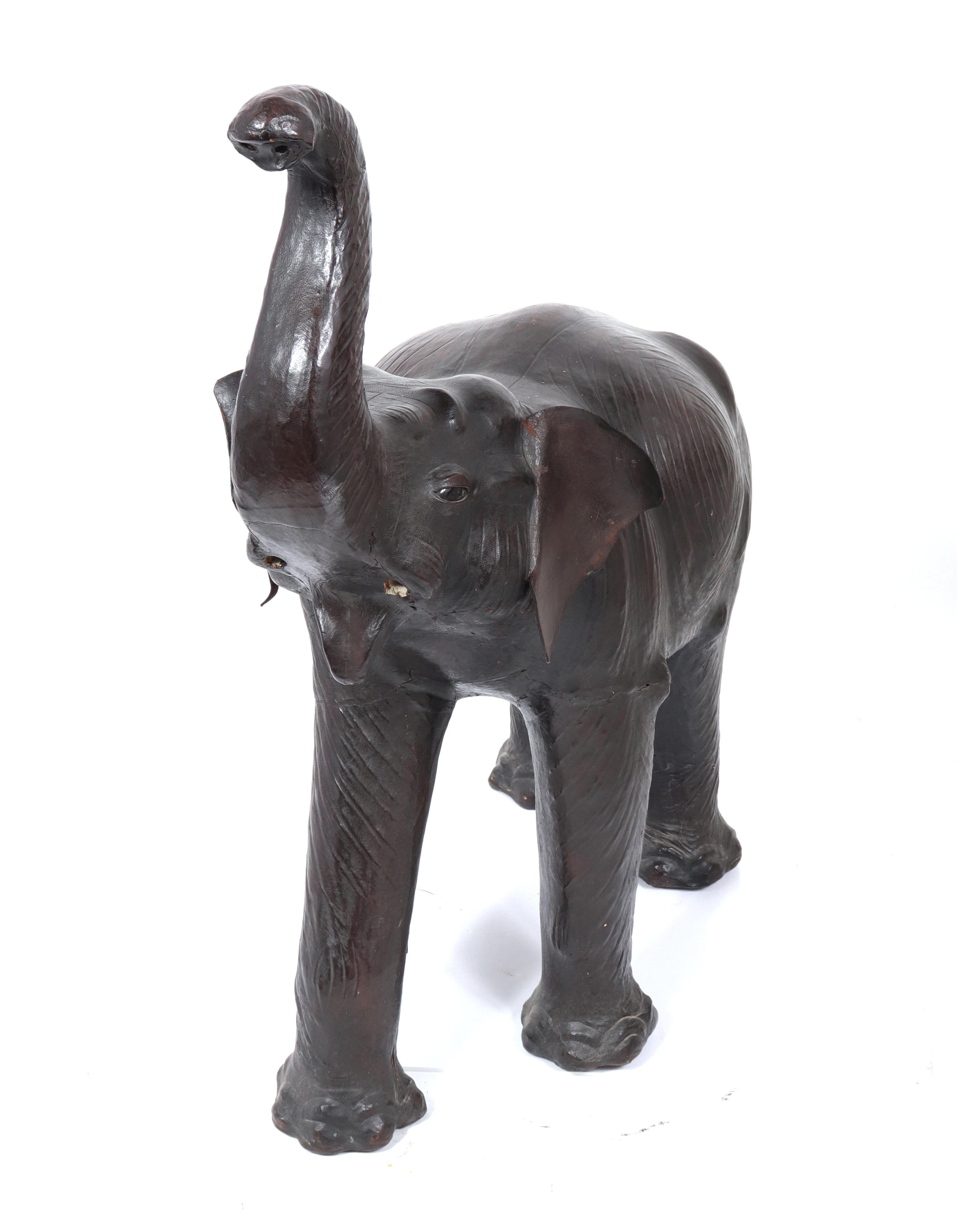 Modern Large Leather-Clad Elephant Sculpture 2