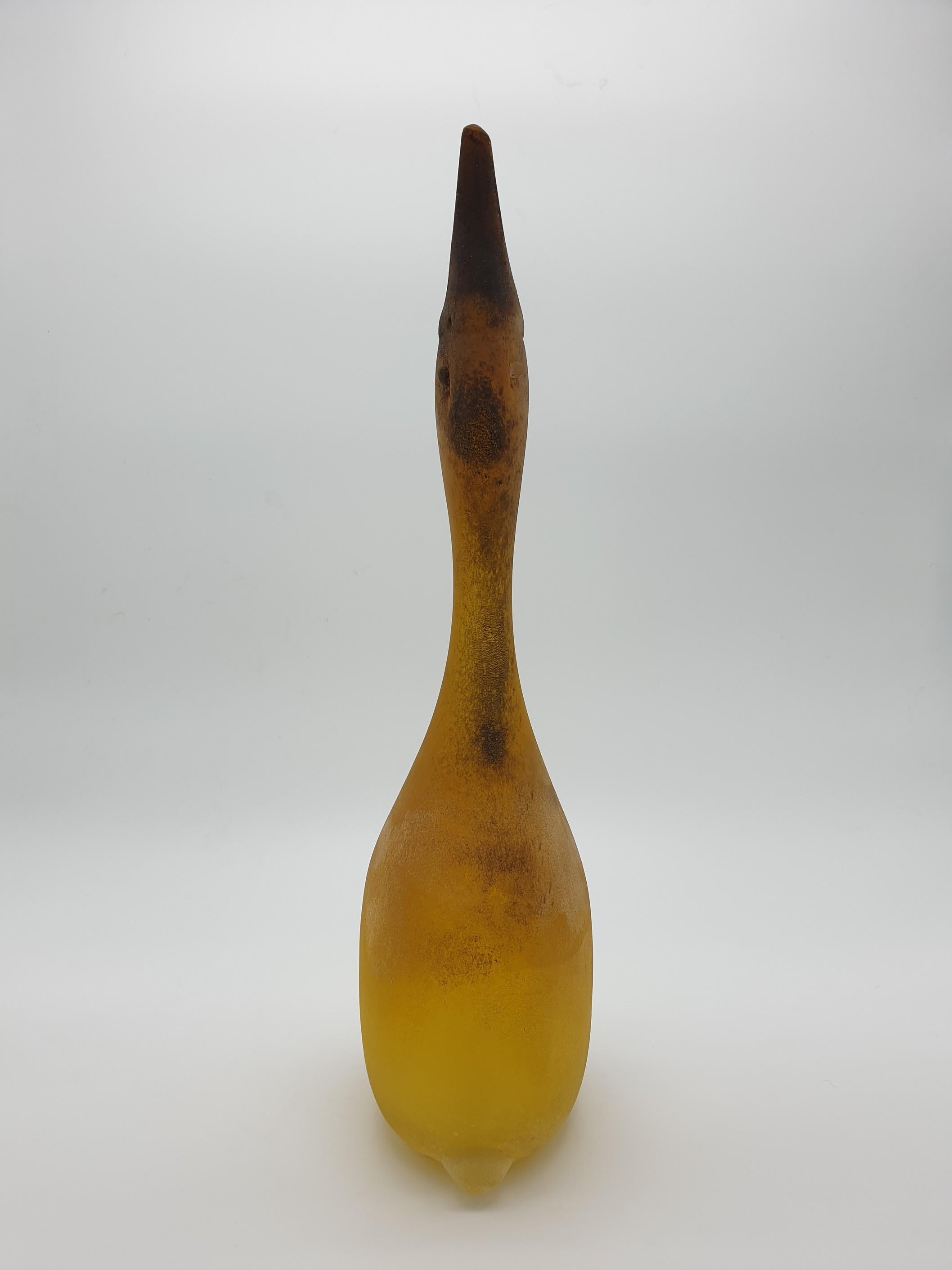 Modern Large Murano Glass Duck Vase by Antonio Da Ros at Gino Cenedese, 1960s For Sale 6