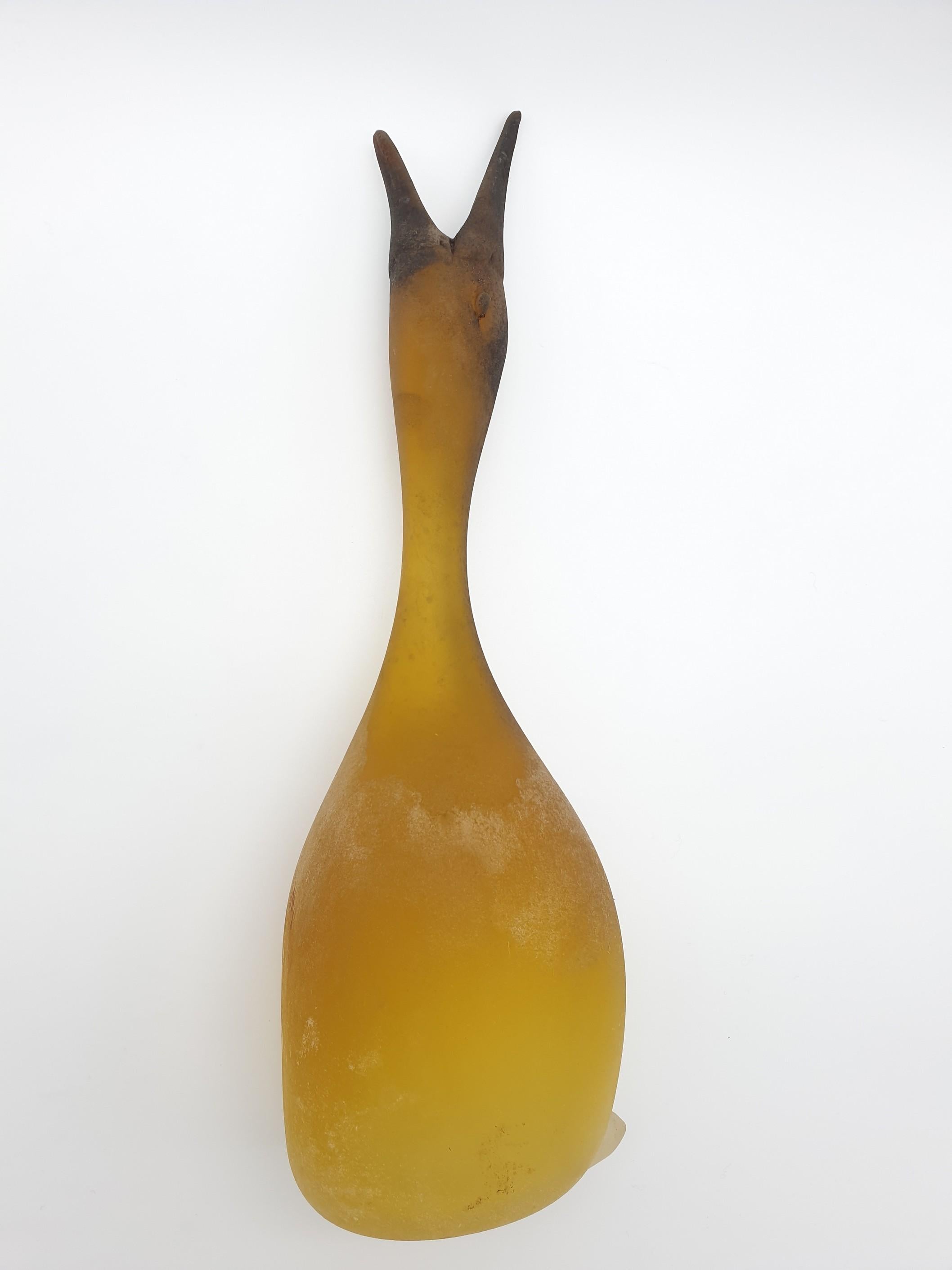 Modern Large Murano Glass Duck Vase by Antonio Da Ros at Gino Cenedese, 1960s For Sale 7