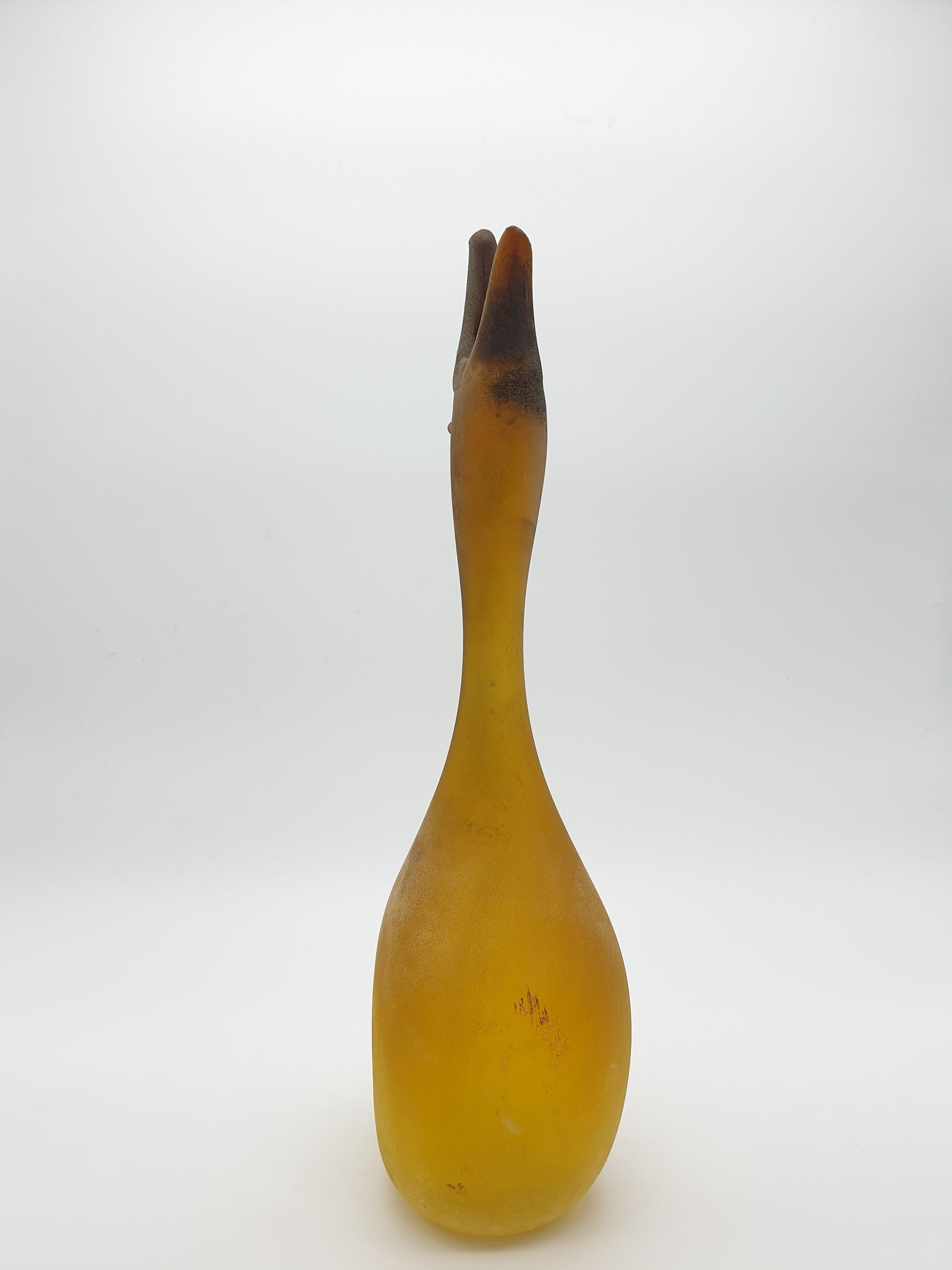 Modern Large Murano Glass Duck Vase by Antonio Da Ros at Gino Cenedese, 1960s For Sale 4